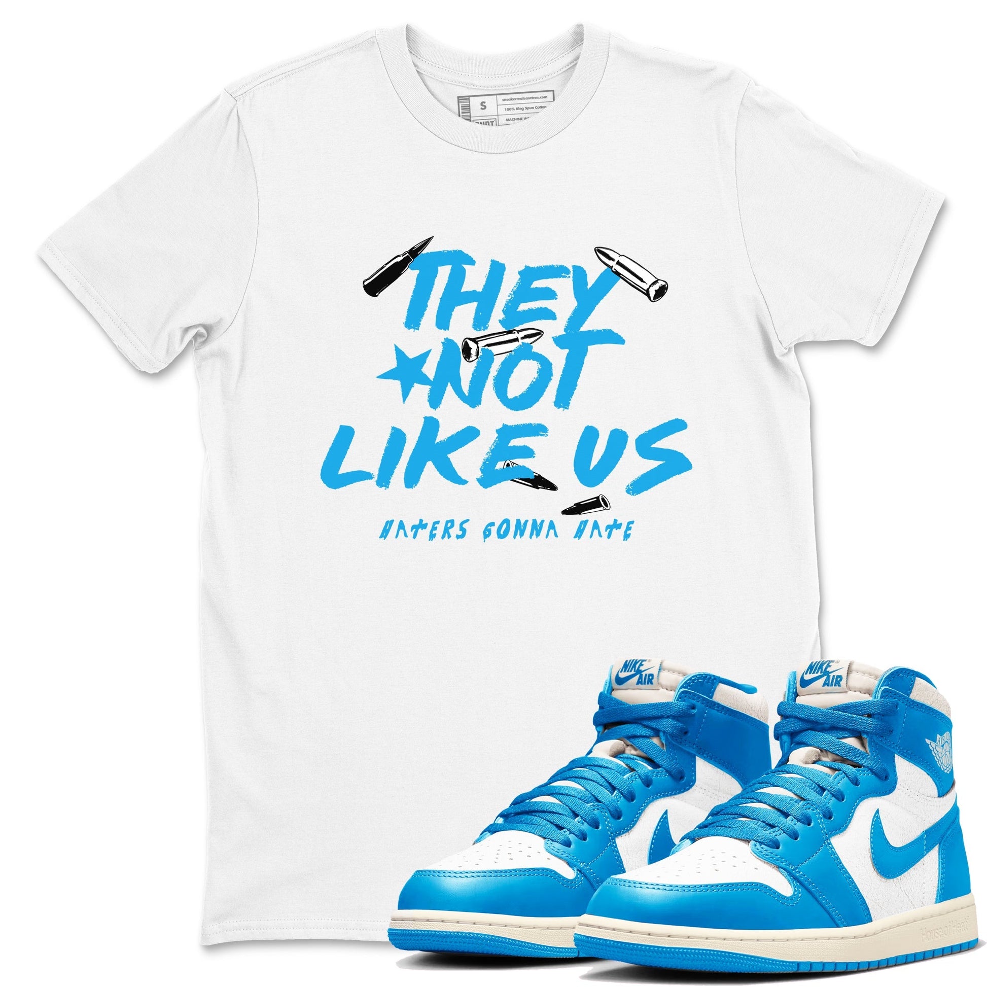 They Not Like Us Sneaker Tees - Air Jordan 1 UNC Reimagined
