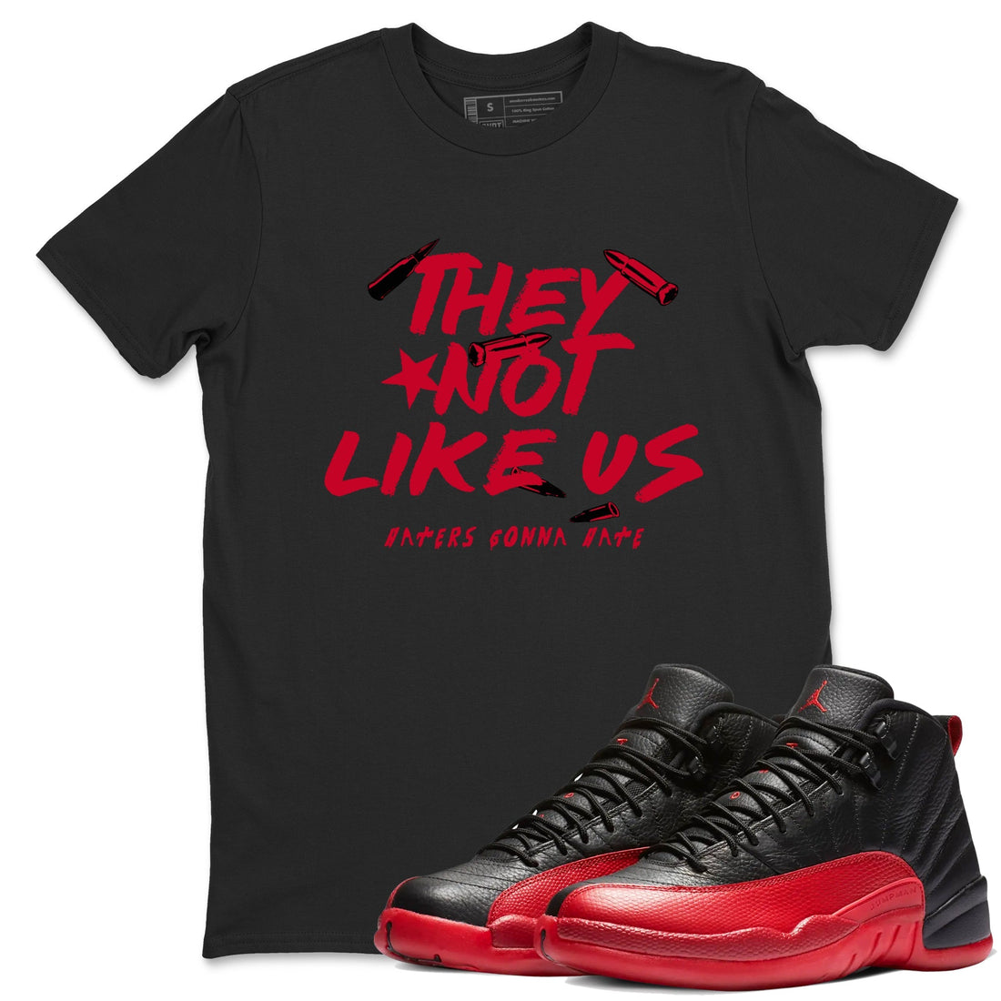 They Not Like Us Sneaker Tees - Air Jordan 12 Flu Game