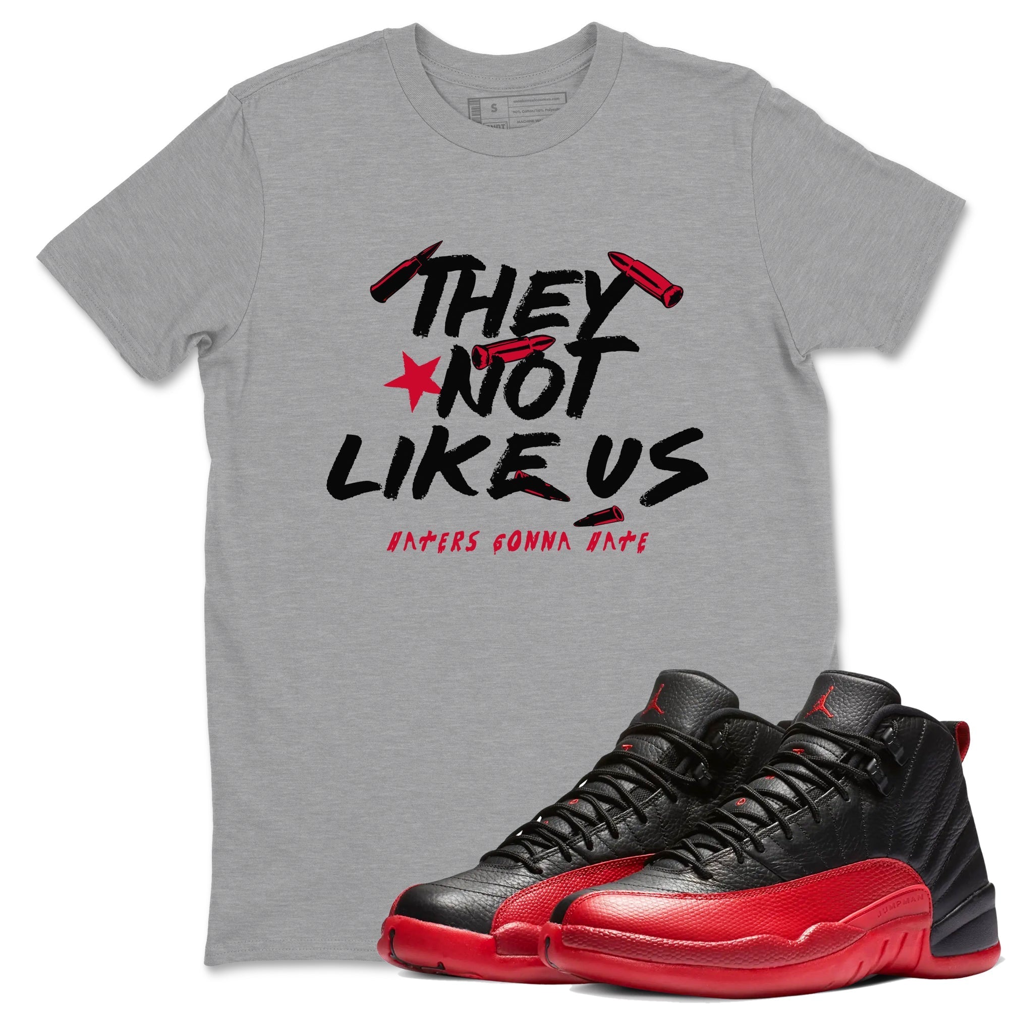 They Not Like Us Sneaker Tees - Air Jordan 12 Flu Game