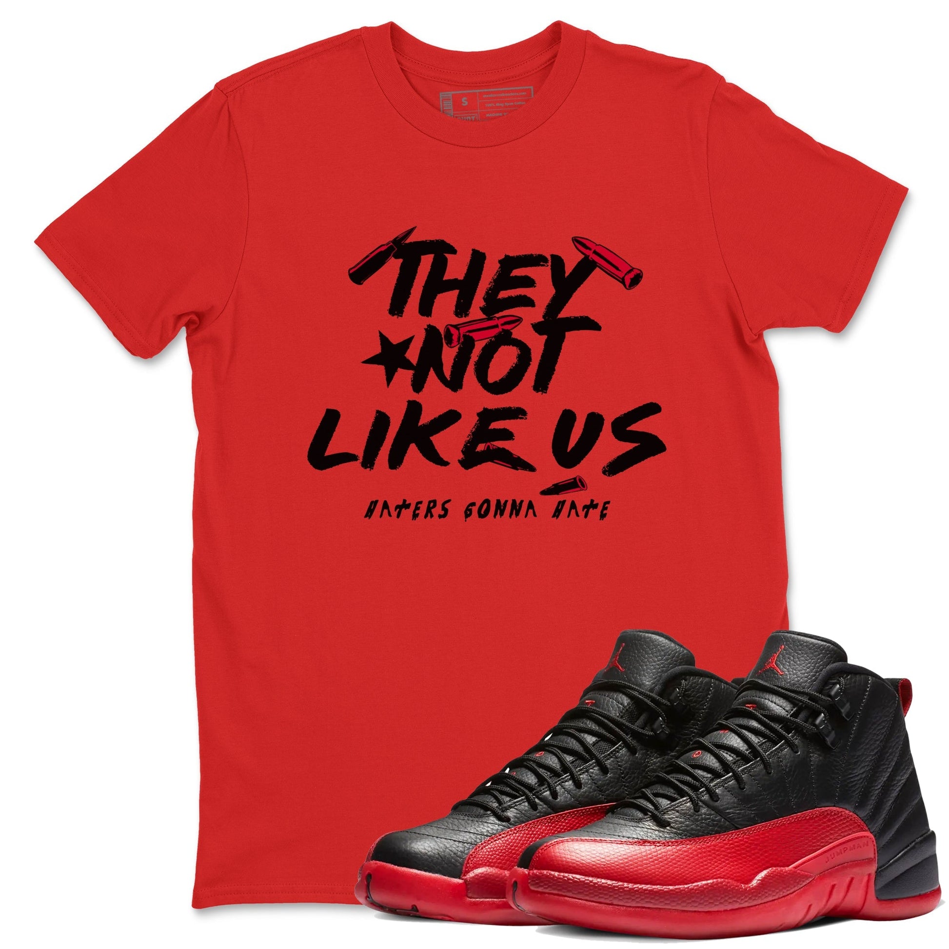 They Not Like Us Sneaker Tees - Air Jordan 12 Flu Game