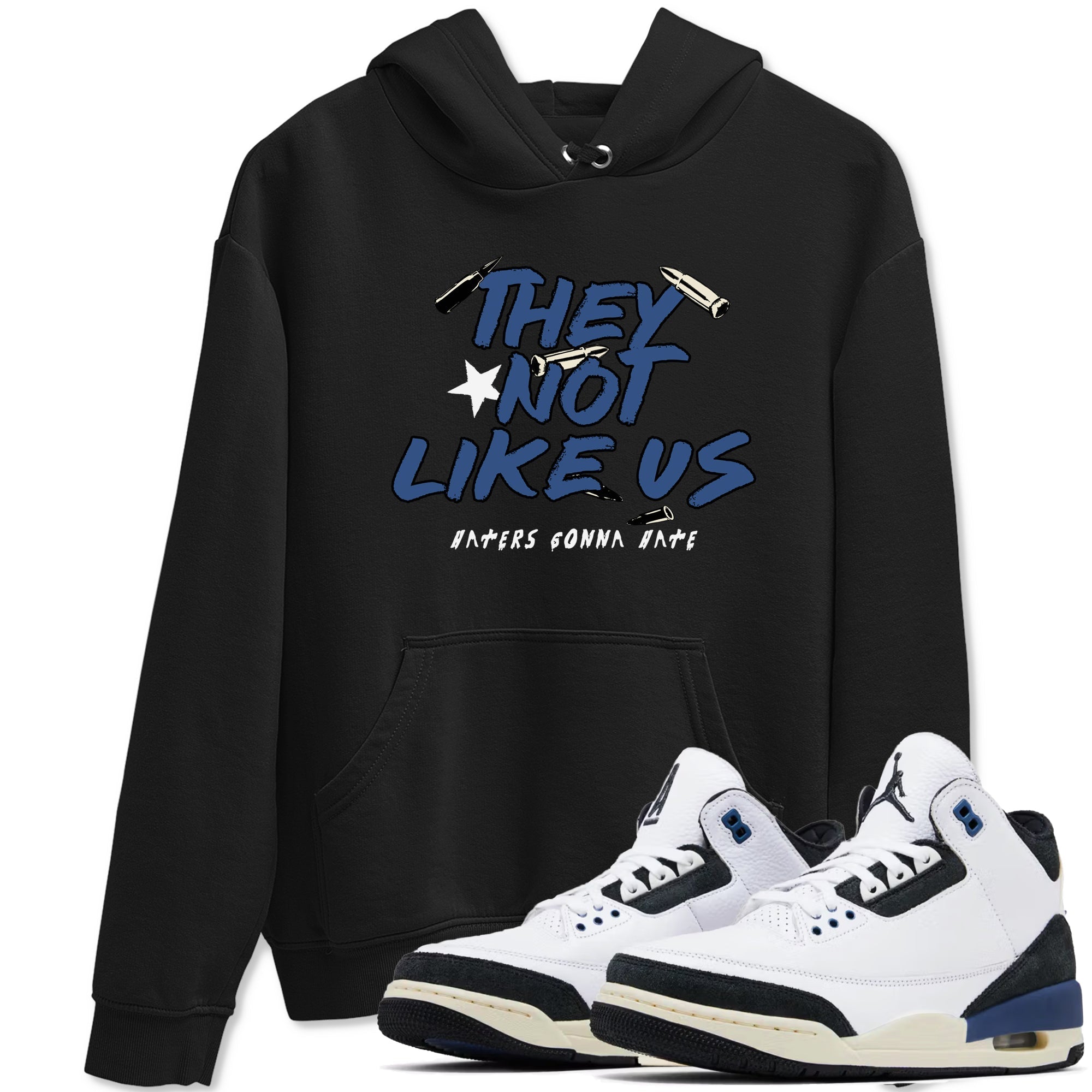 They Not Like Us Sneaker Tees - Air Jordan 3 A Ma Maniere x Diffused Blue