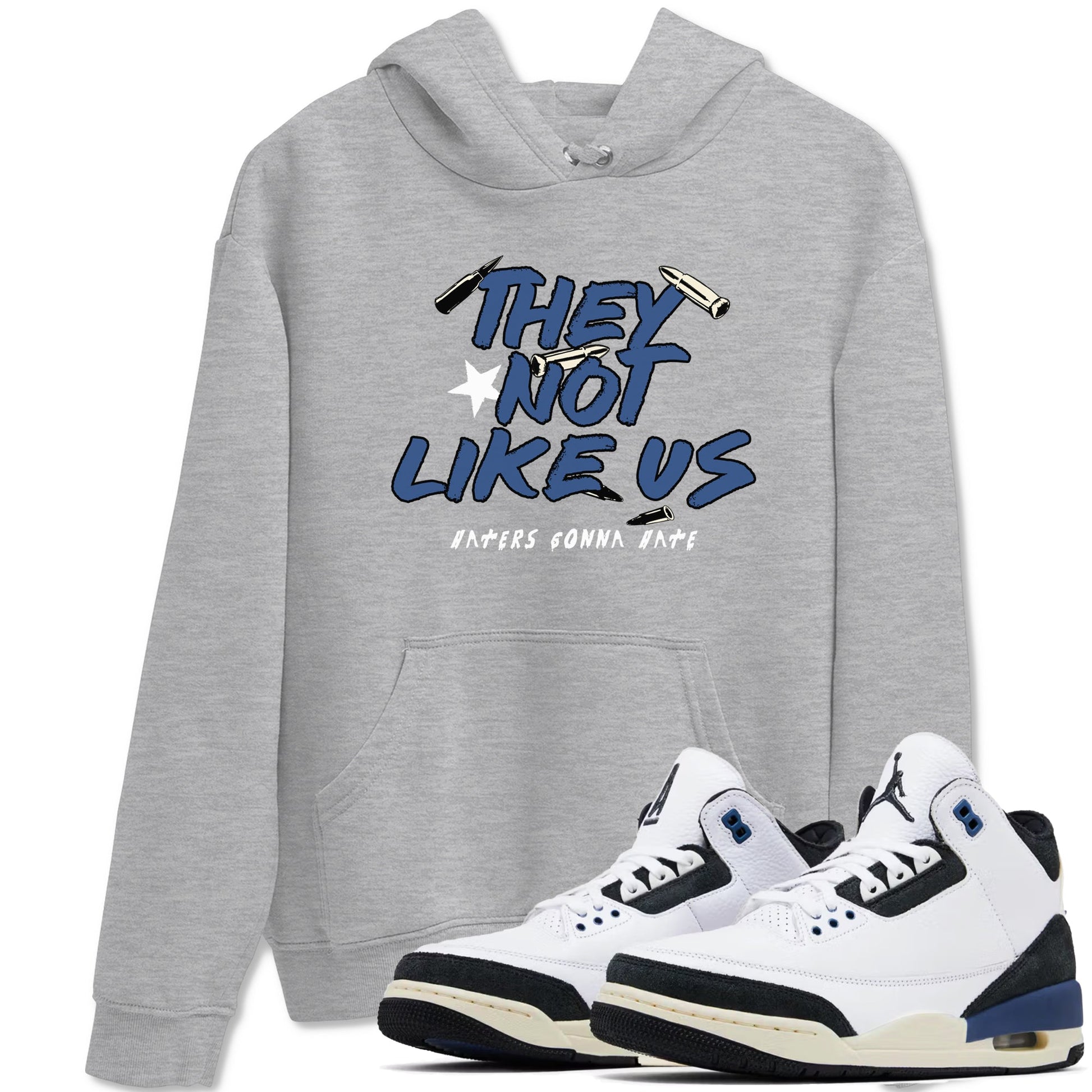 They Not Like Us Sneaker Tees - Air Jordan 3 A Ma Maniere x Diffused Blue