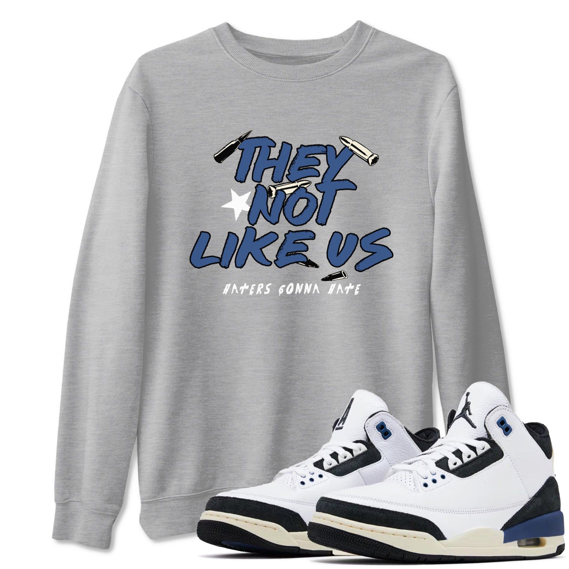 They Not Like Us Sneaker Tees - Air Jordan 3 A Ma Maniere x Diffused Blue