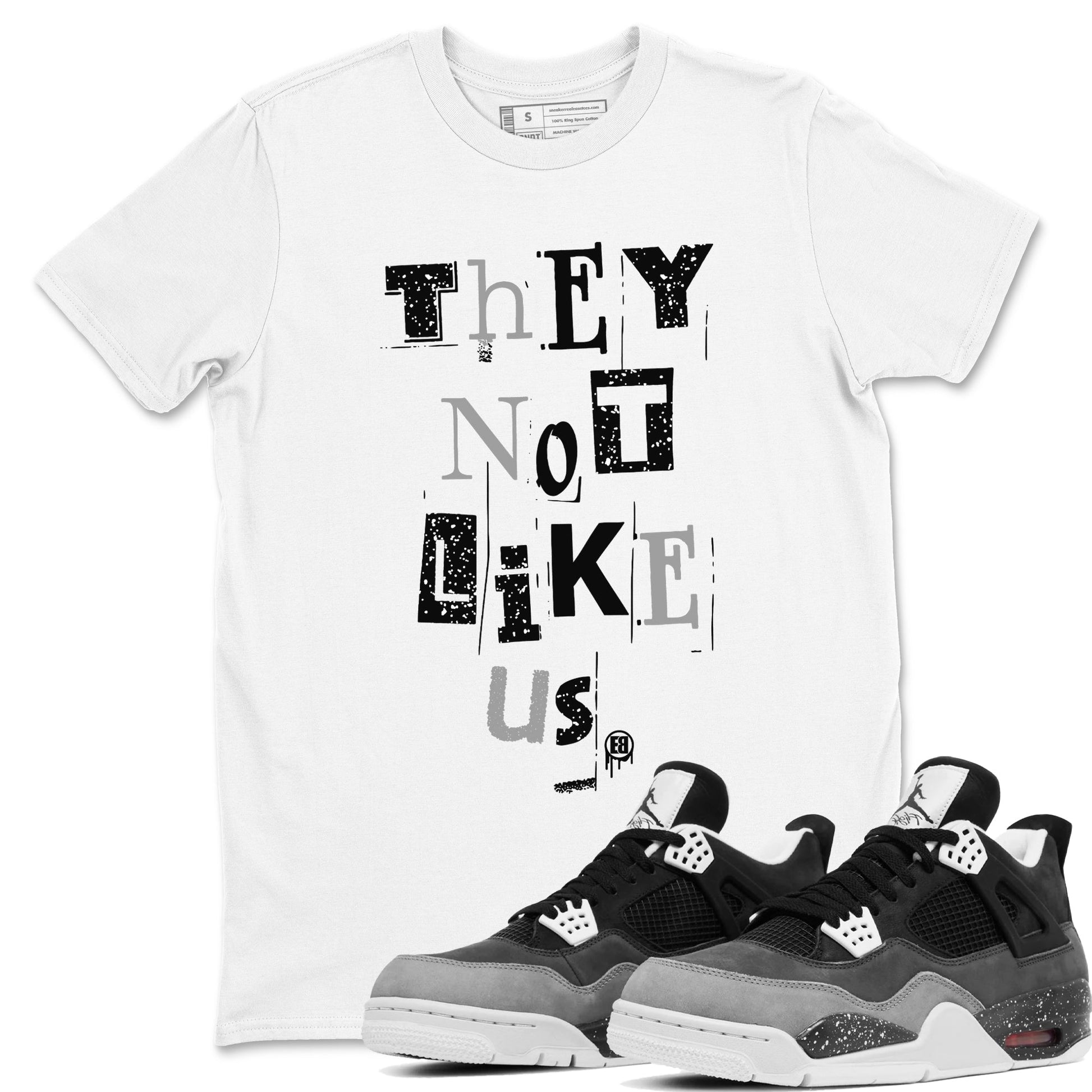 Vintage They Not Like Us Sneaker Tees - Air Jordan 4 Fear