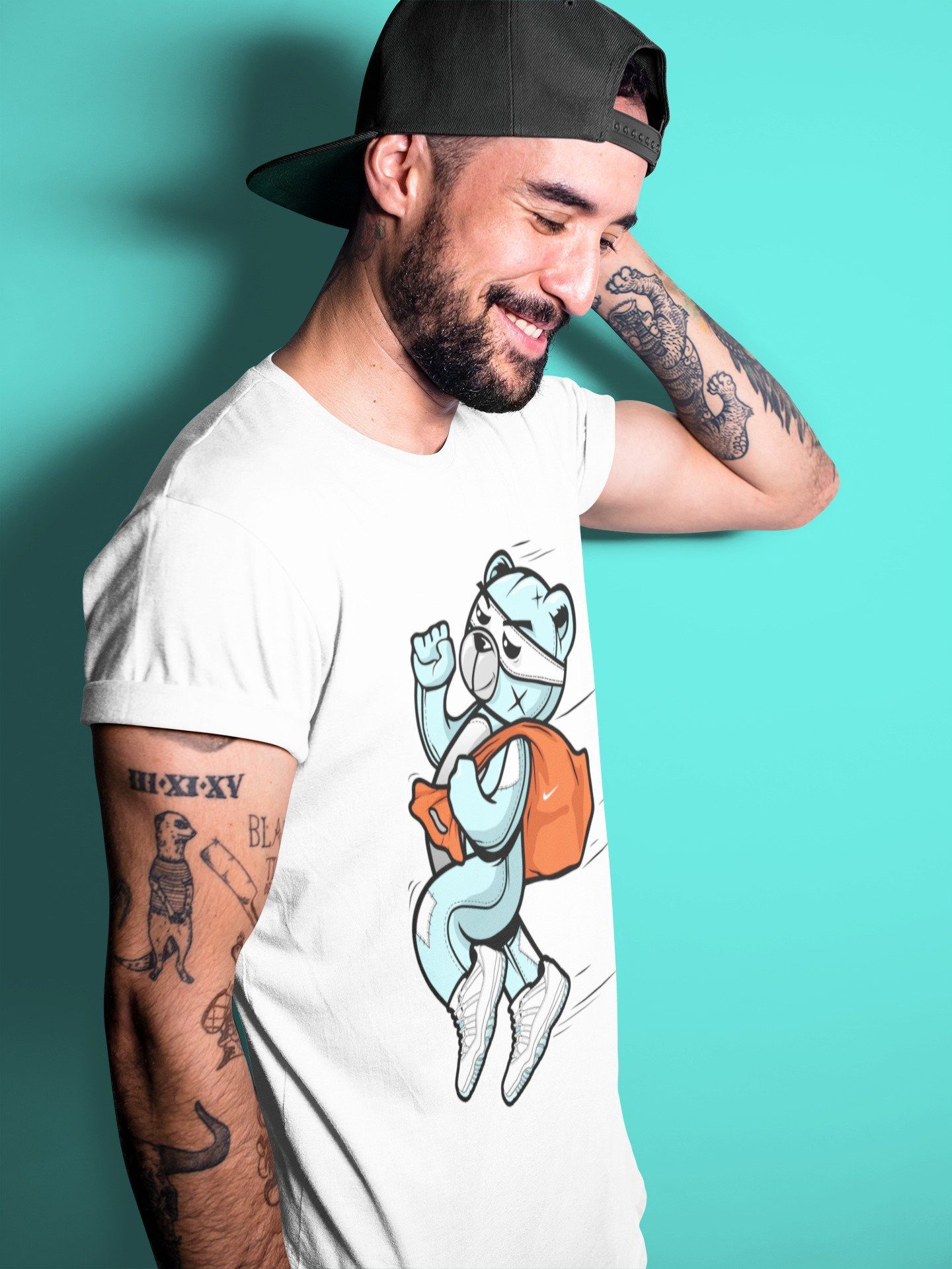 Thief Bear Unisex Tops - Air Jordan 11 Legend Blue