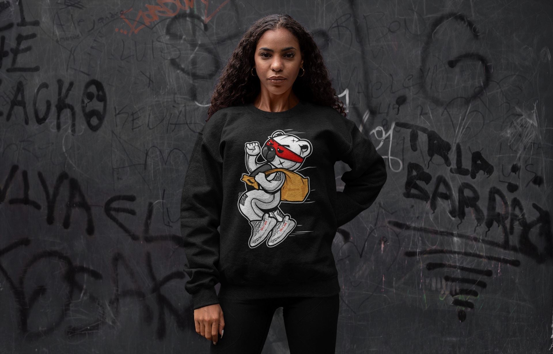 Thief Bear Unisex Tops - Yeezy 350 Zebra