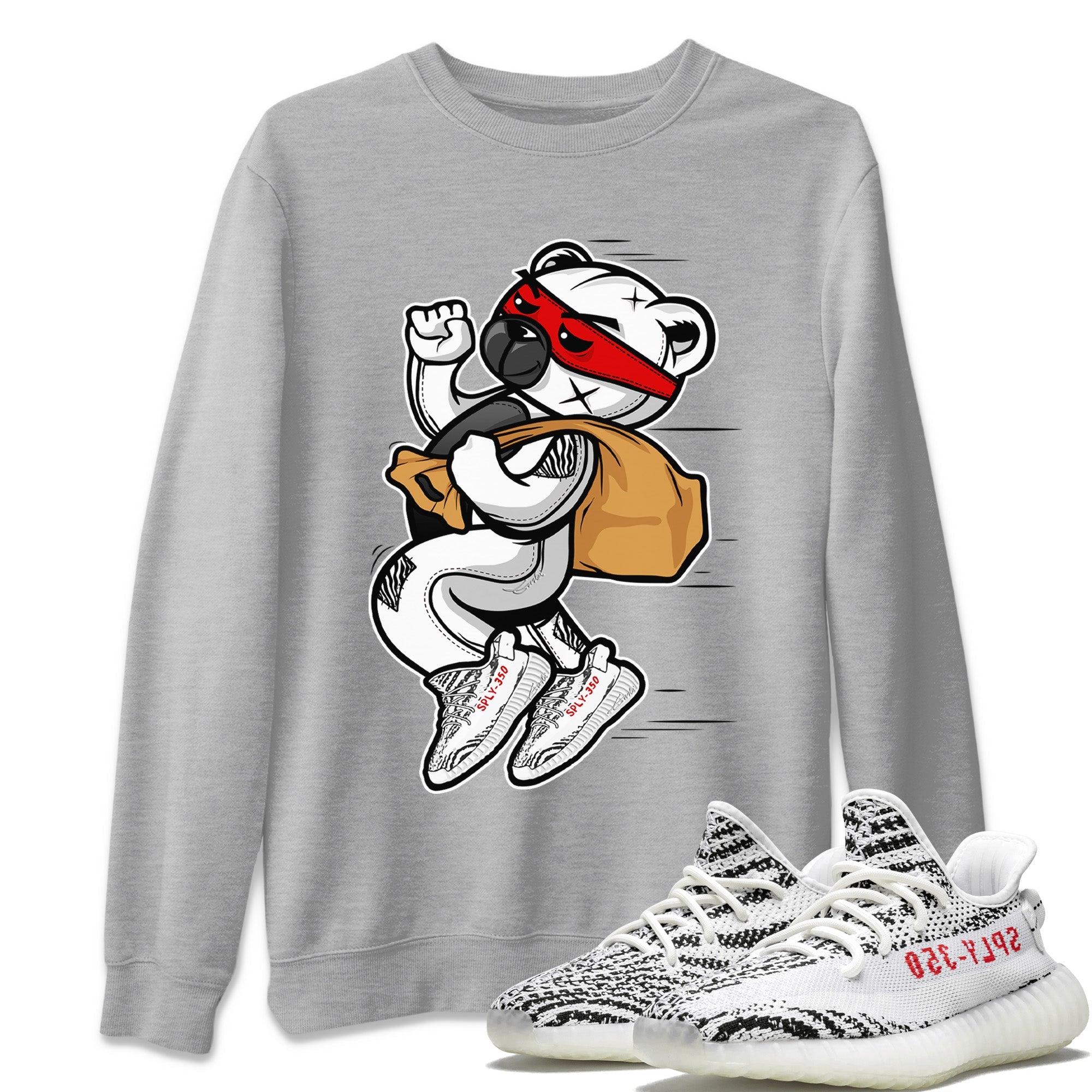 Thief Bear Unisex Tops - Yeezy 350 Zebra