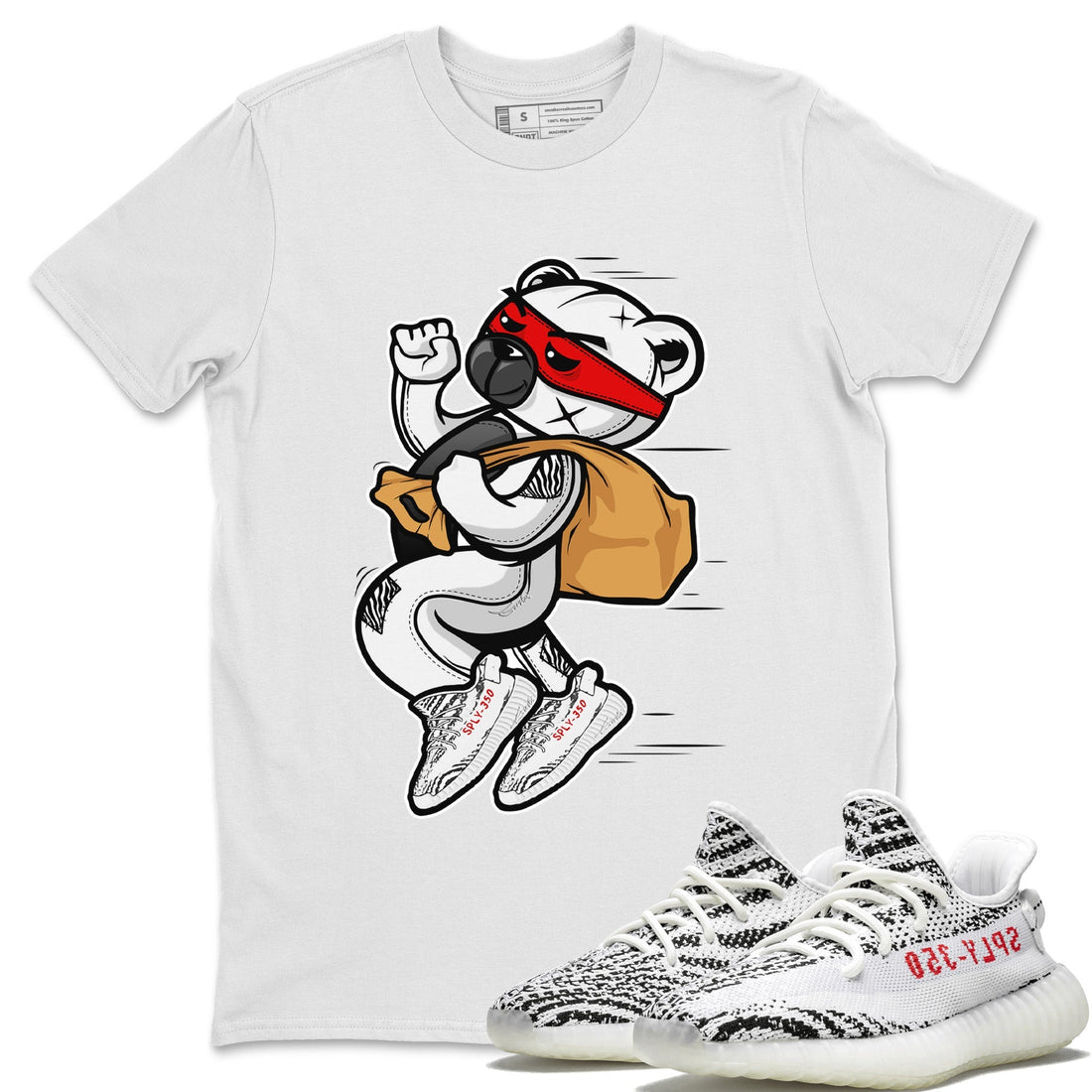 Thief Bear Unisex Tops - Yeezy 350 Zebra