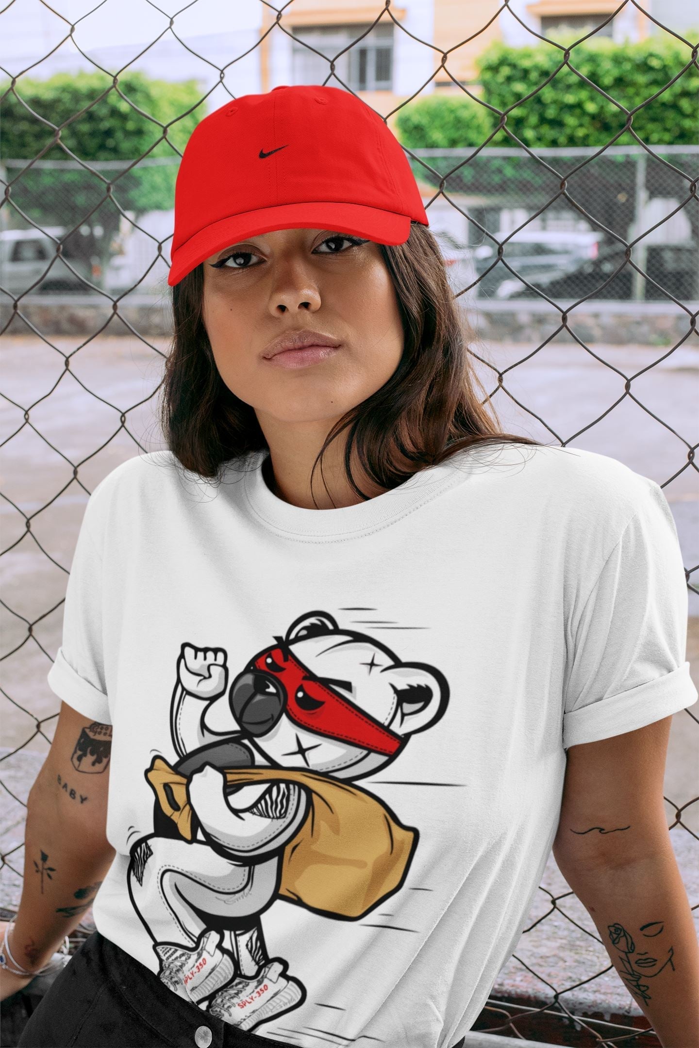 Thief Bear Unisex Tops - Yeezy 350 Zebra