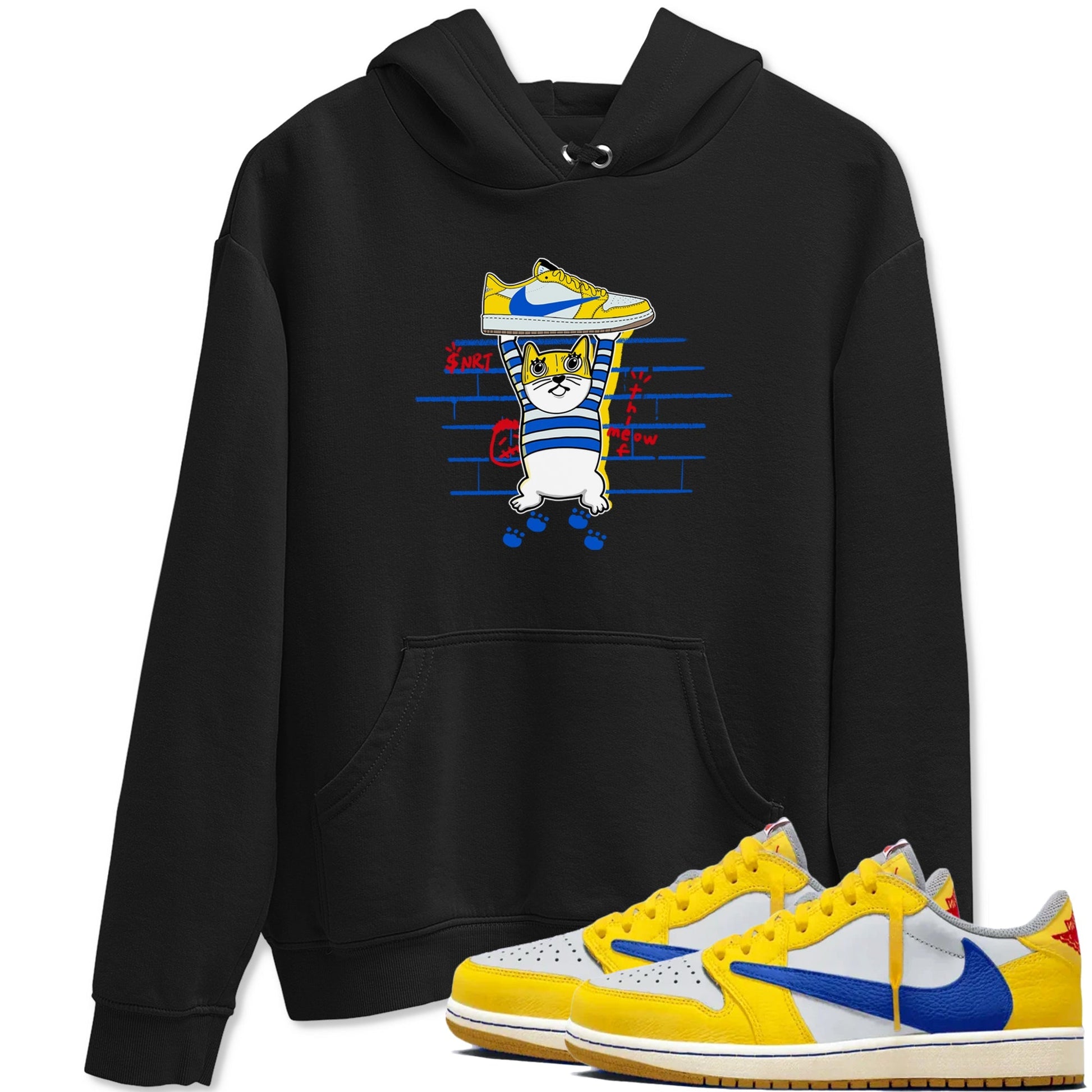 Thief Cat Sneaker Tees - Air Jordan 1 Travis Scott Canary