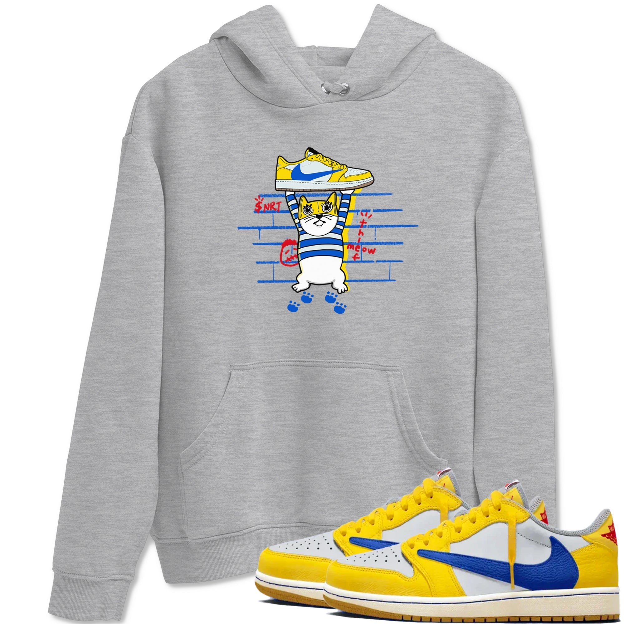 Thief Cat Sneaker Tees - Air Jordan 1 Travis Scott Canary
