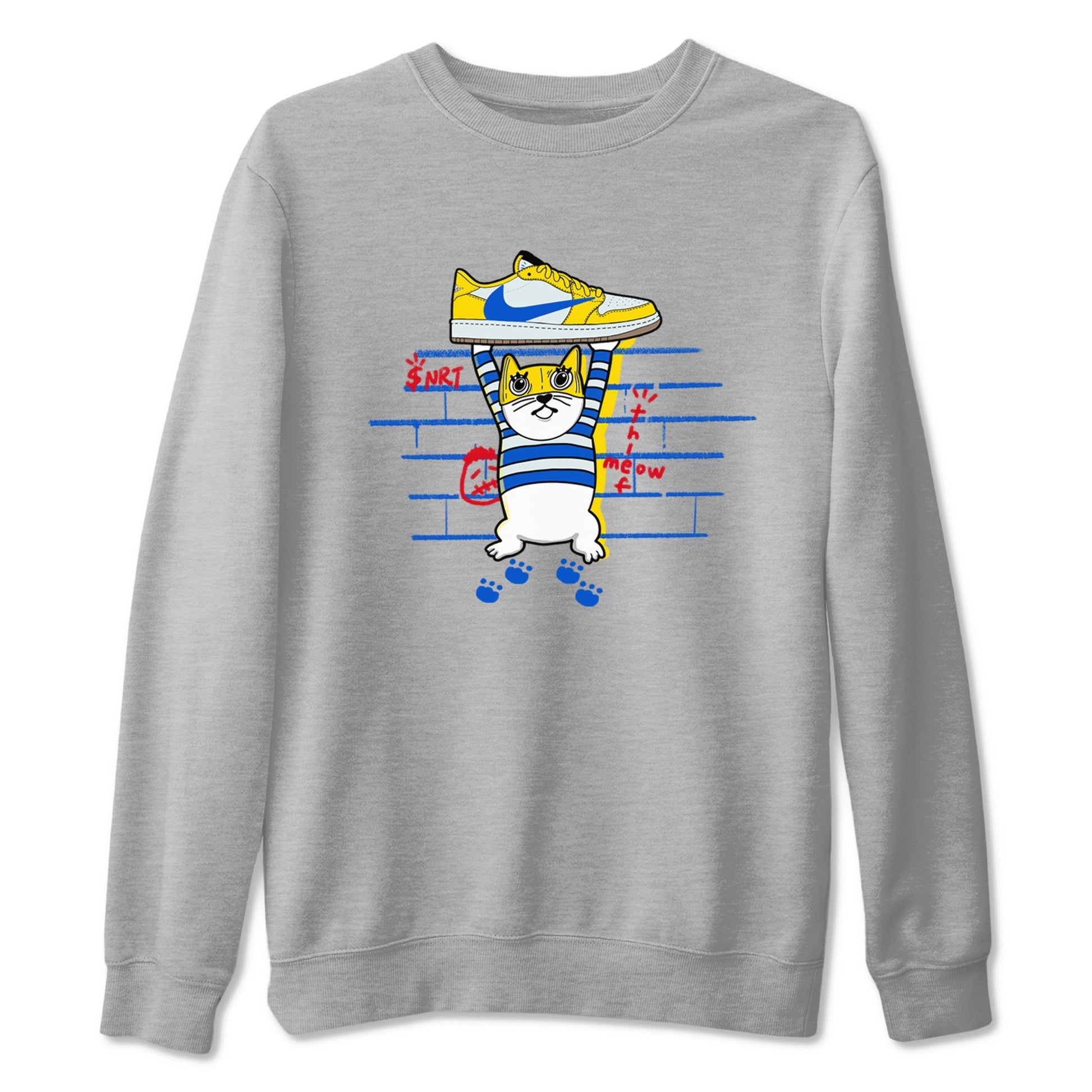 Thief Cat Sneaker Tees - Air Jordan 1 Travis Scott Canary