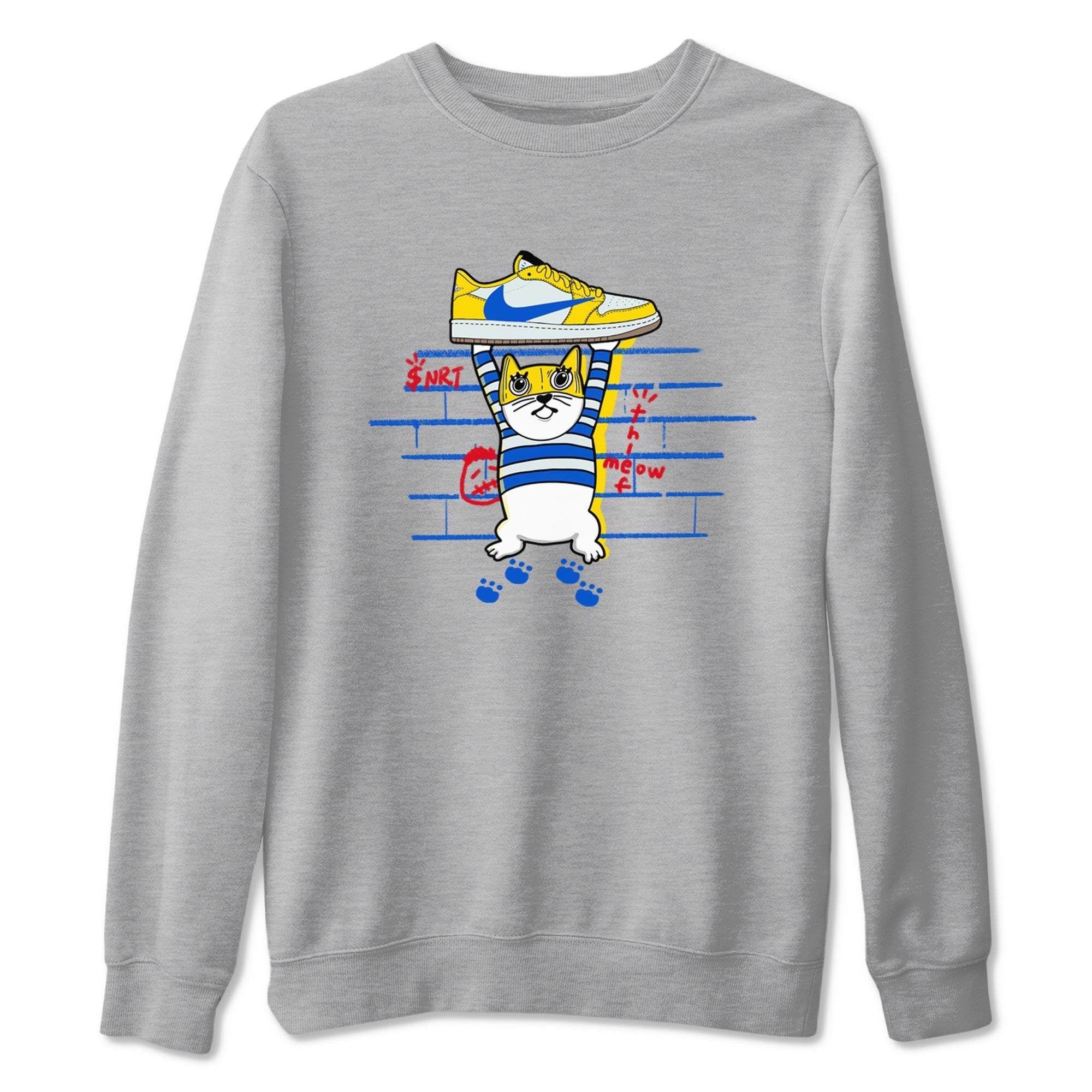 Thief Cat Sneaker Tees - Air Jordan 1 Travis Scott Canary