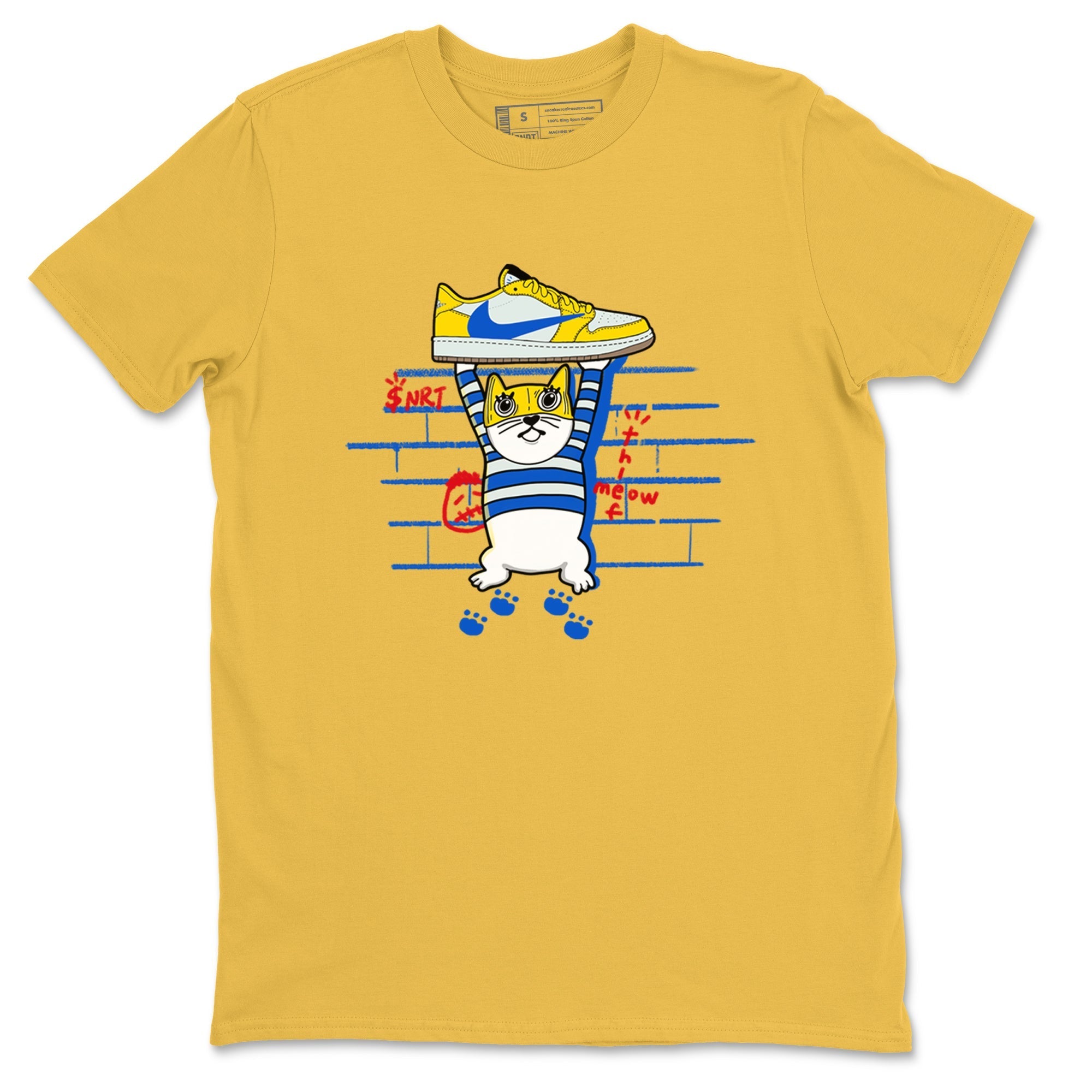 Thief Cat Sneaker Tees - Air Jordan 1 Travis Scott Canary