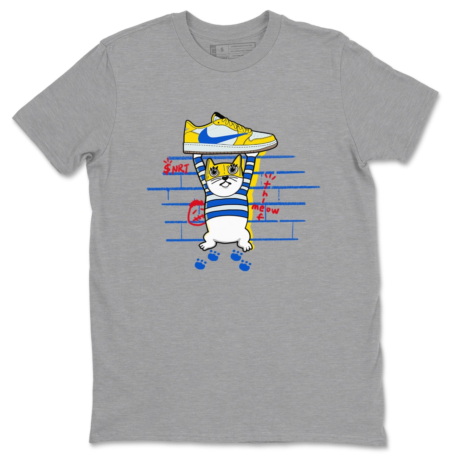 Thief Cat Sneaker Tees - Air Jordan 1 Travis Scott Canary