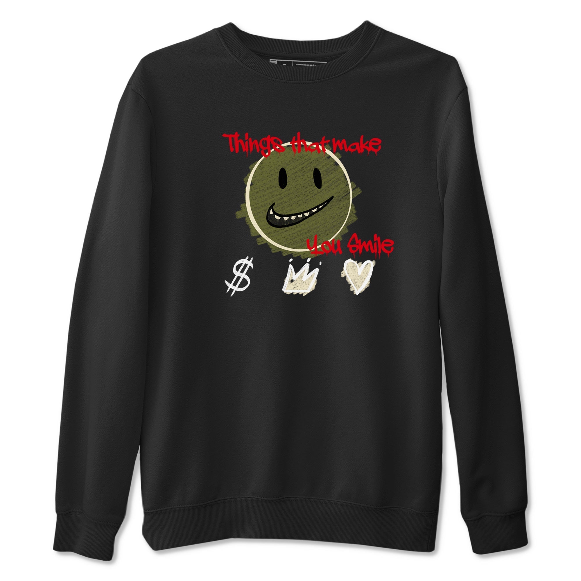 Things That Make You Smile Sneaker Tees - Air Jordan 1 Travis Scott Medium Olive