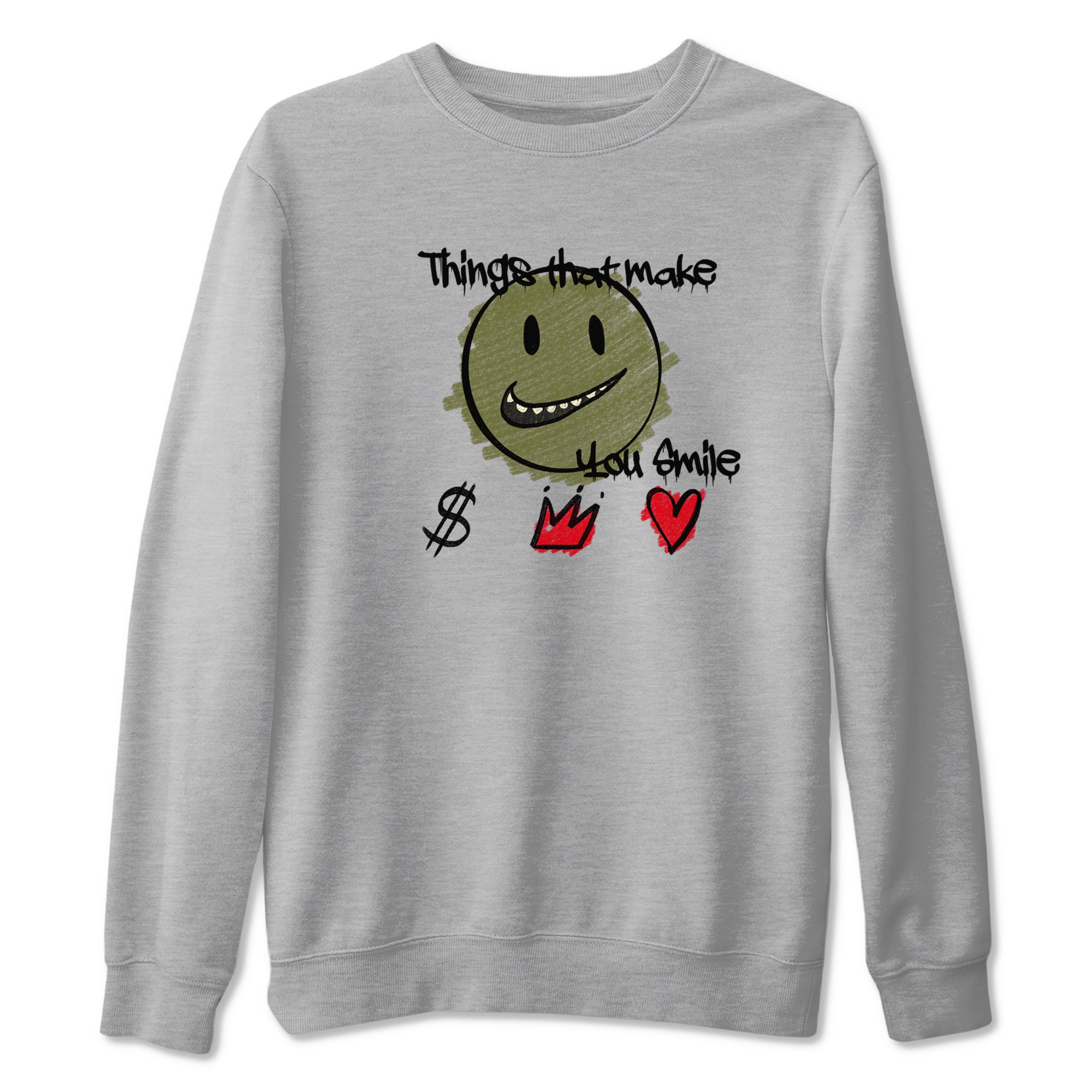 Things That Make You Smile Sneaker Tees - Air Jordan 1 Travis Scott Medium Olive