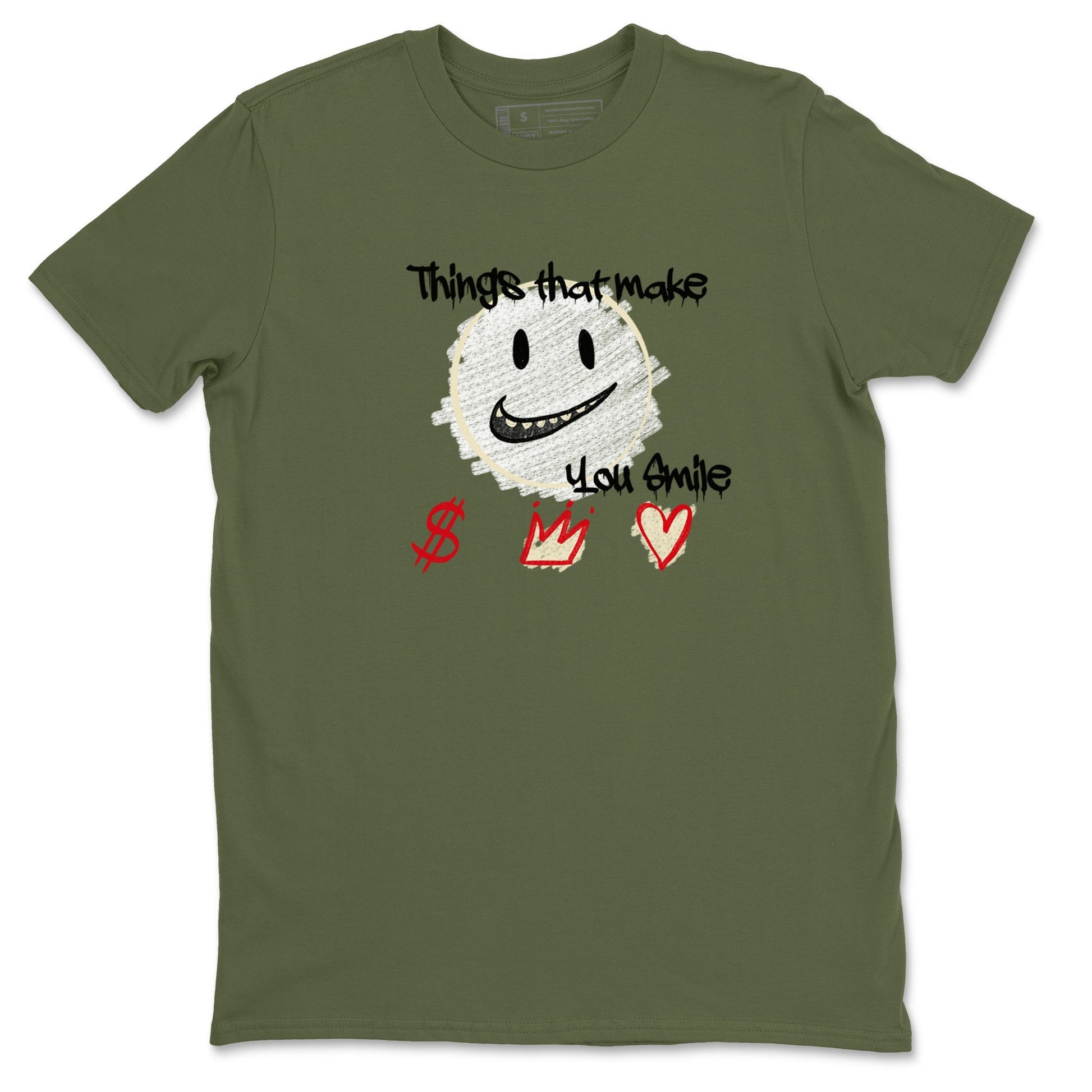 Things That Make You Smile Sneaker Tees - Air Jordan 1 Travis Scott Medium Olive