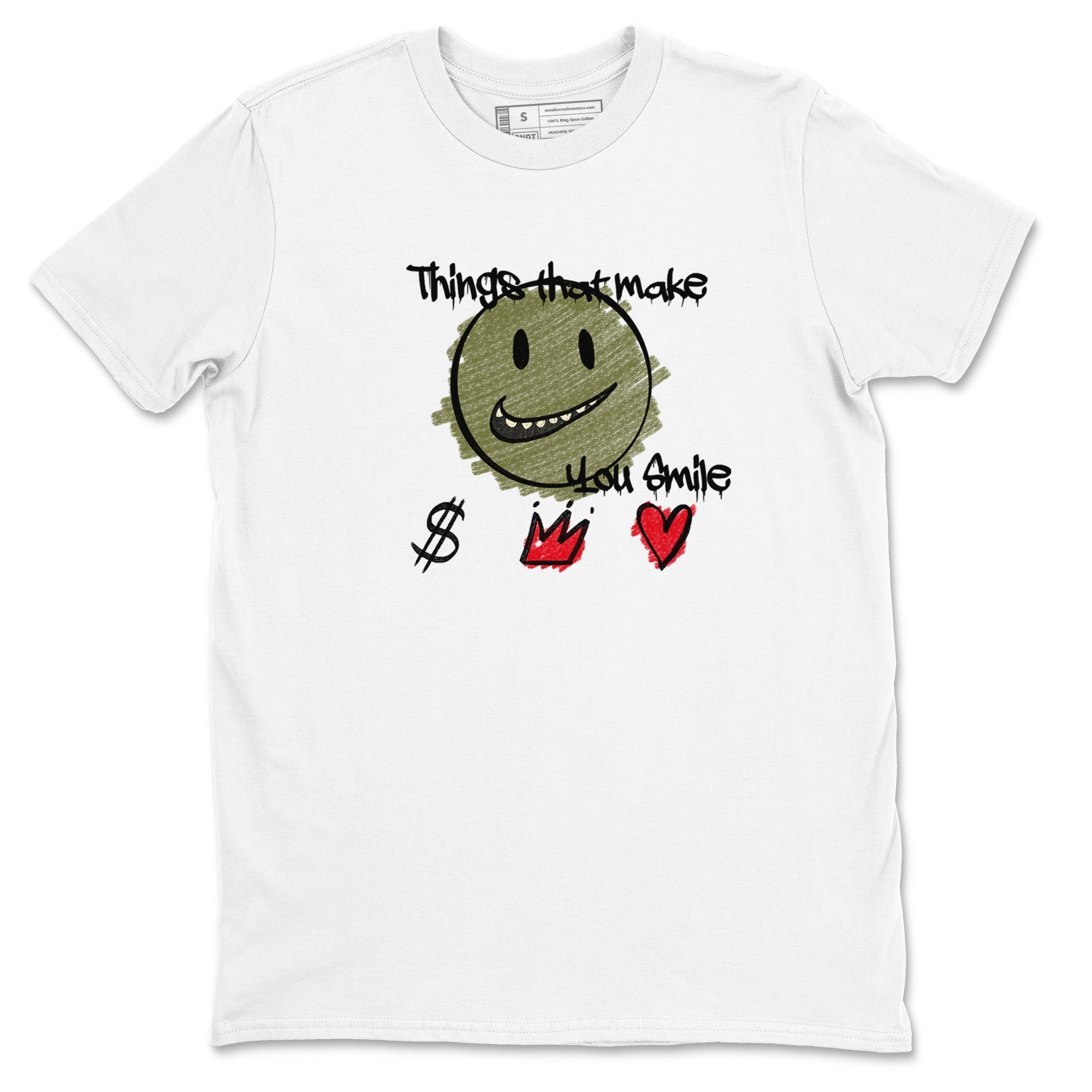 Things That Make You Smile Sneaker Tees - Air Jordan 1 Travis Scott Medium Olive