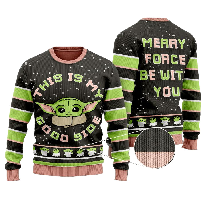 This Is My Good Side Baby Yoda Christmas Sweater ? Usalast
