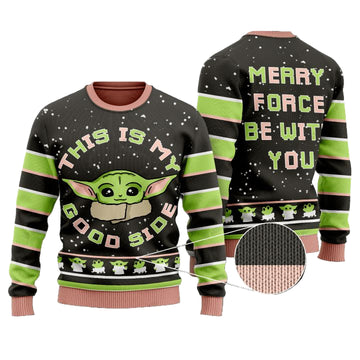 This Is My Good Side Baby Yoda Christmas Sweater ? Usalast