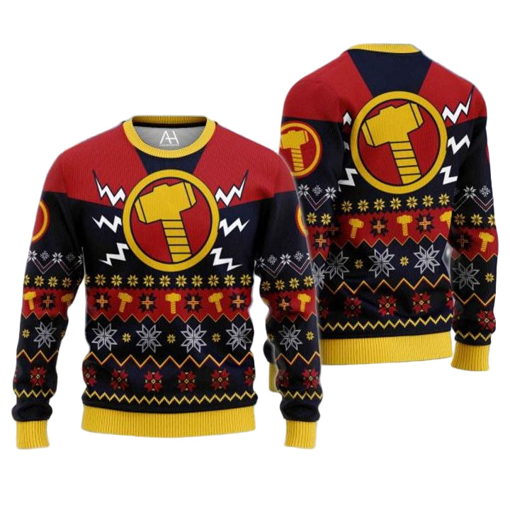 Thor Hammer Ugly Sweater Christmas ? Usalast