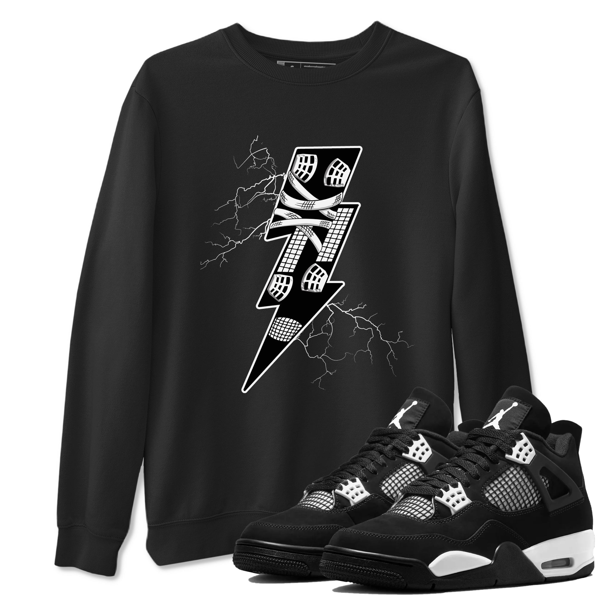 Thunder Kick Sneaker Tees - Air Jordan 4 White Thunder