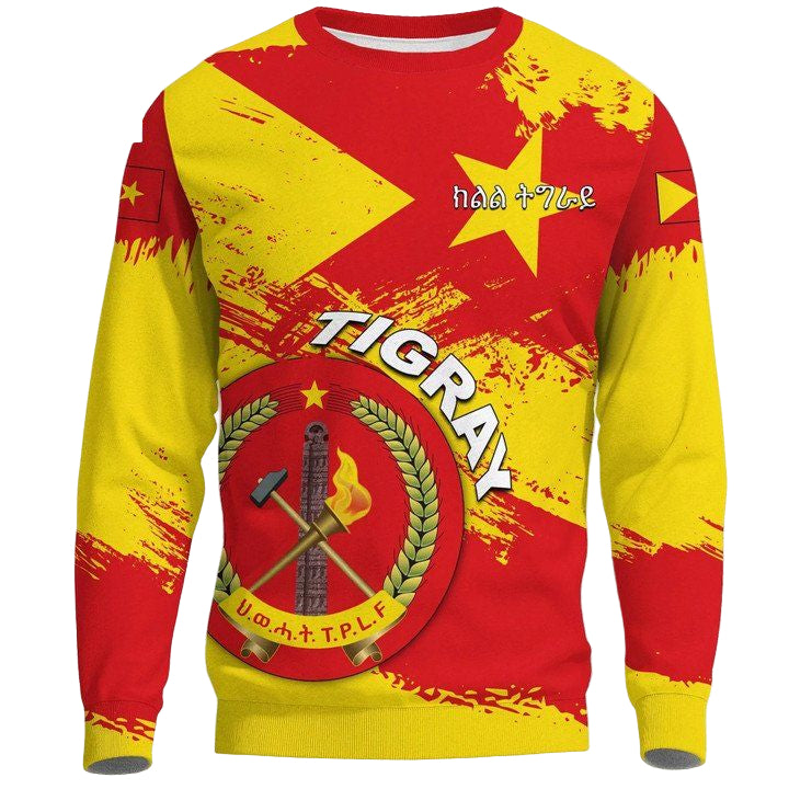 Tigray Sweater ? Tigray Peoples Liberation Front Flag Brush A02 ? Usalast