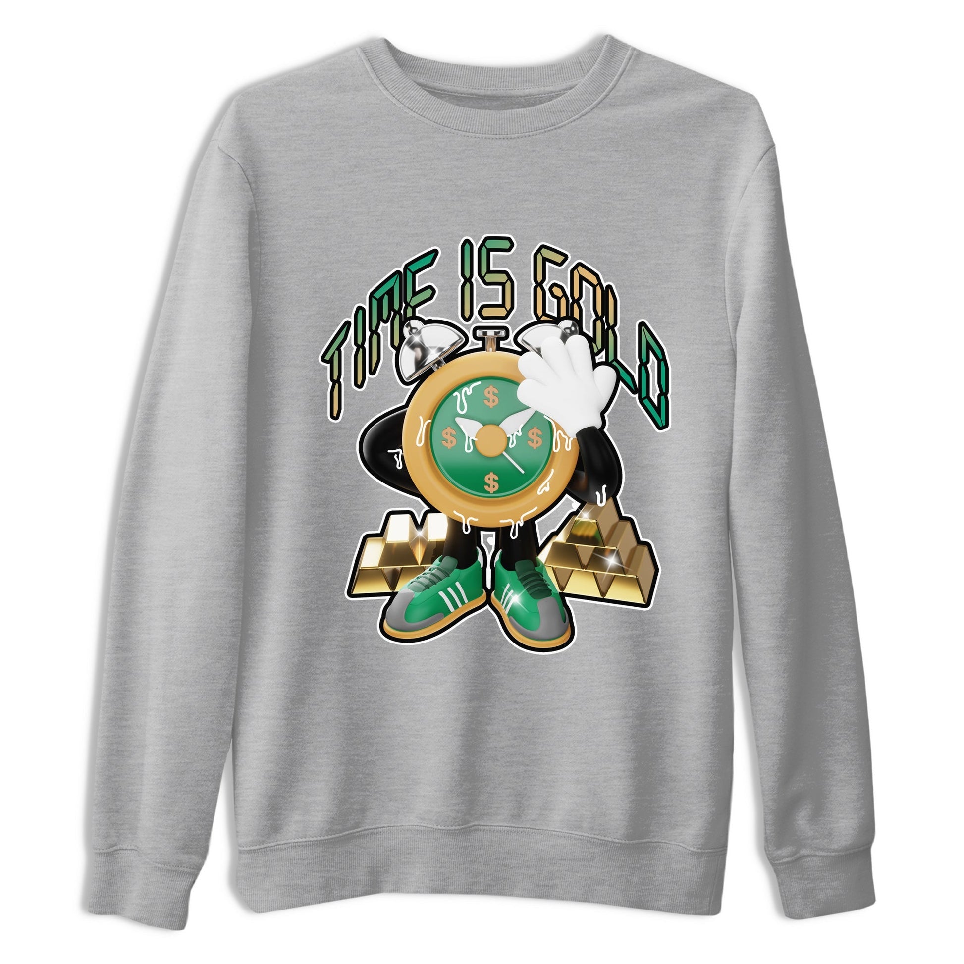 Time Is Gold Sneaker Tee - Samba Collegiate Green Gum