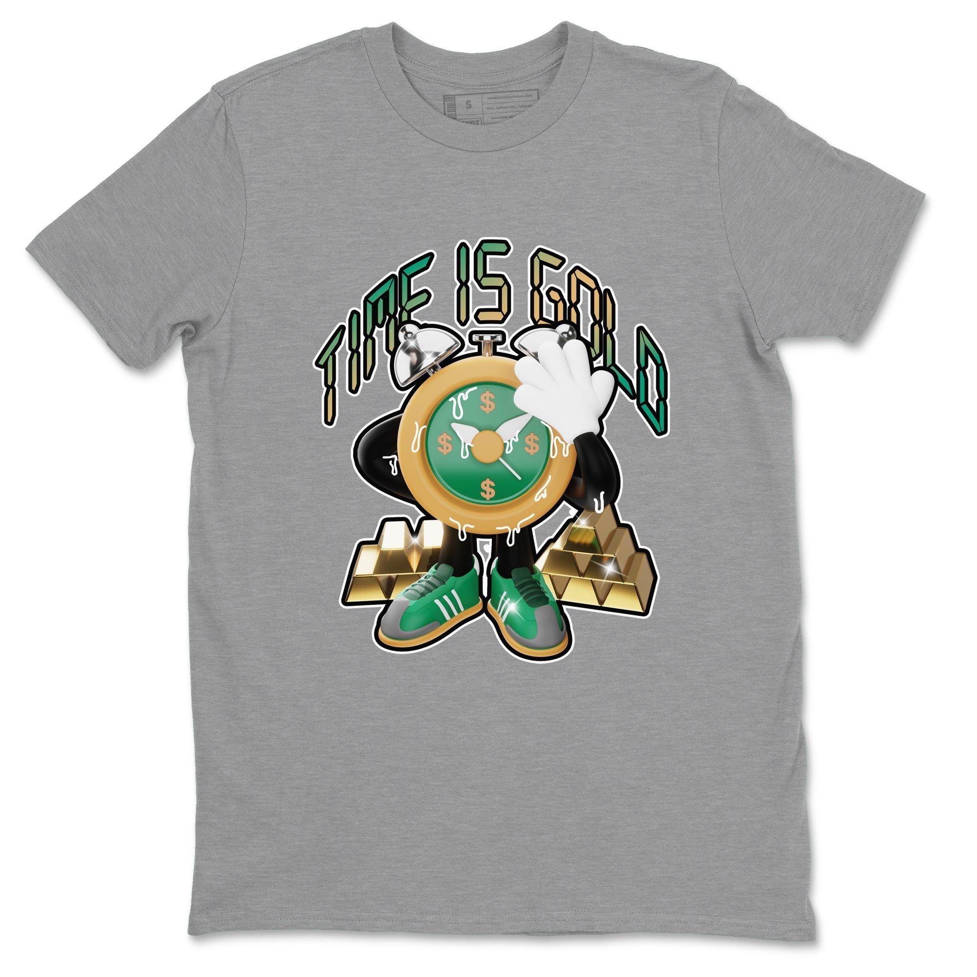 Time Is Gold Sneaker Tee - Samba Collegiate Green Gum