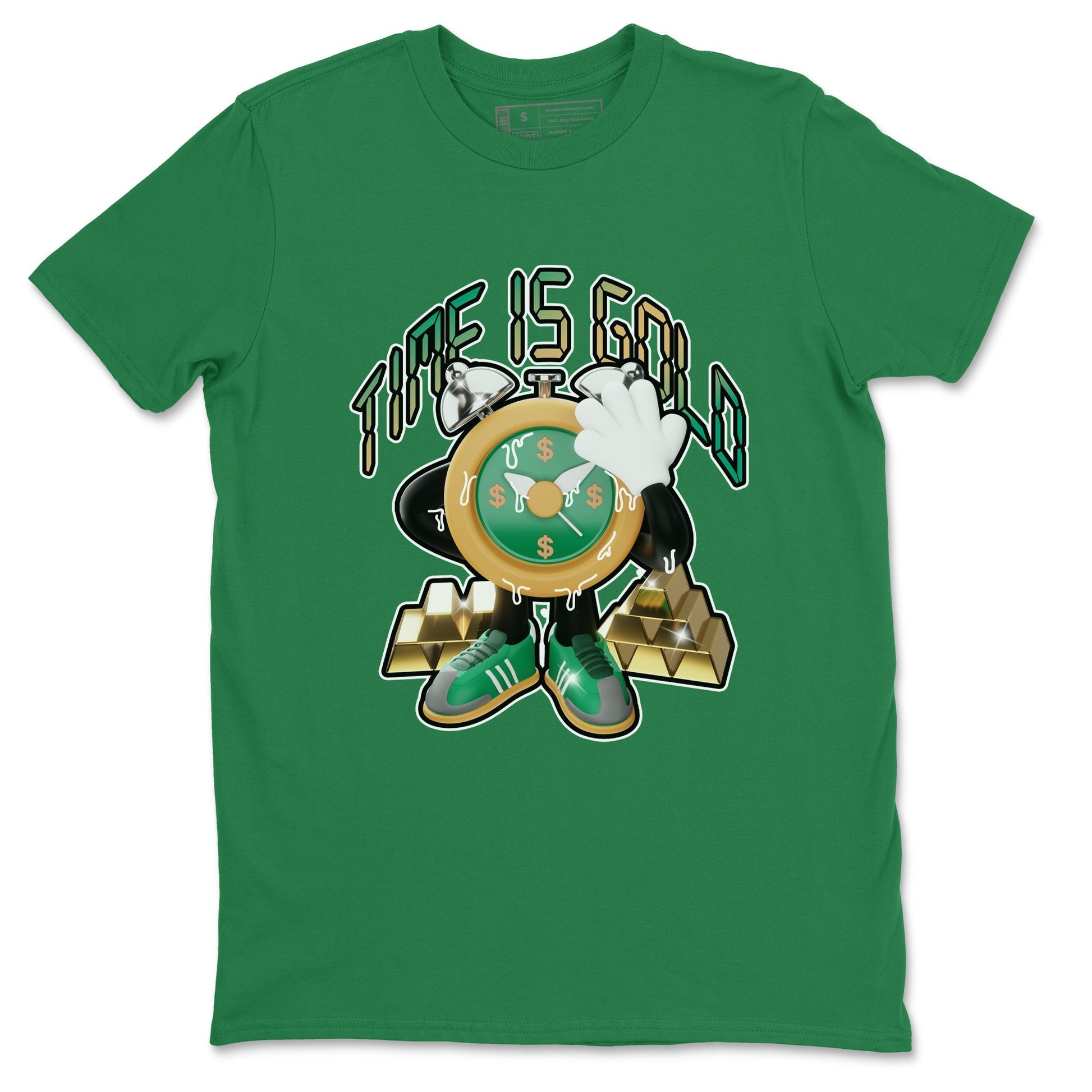Time Is Gold Sneaker Tee - Samba Collegiate Green Gum
