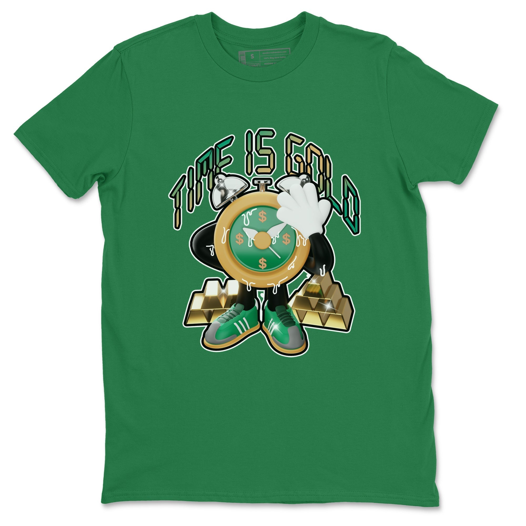 Time Is Gold Sneaker Tee - Samba Collegiate Green Gum
