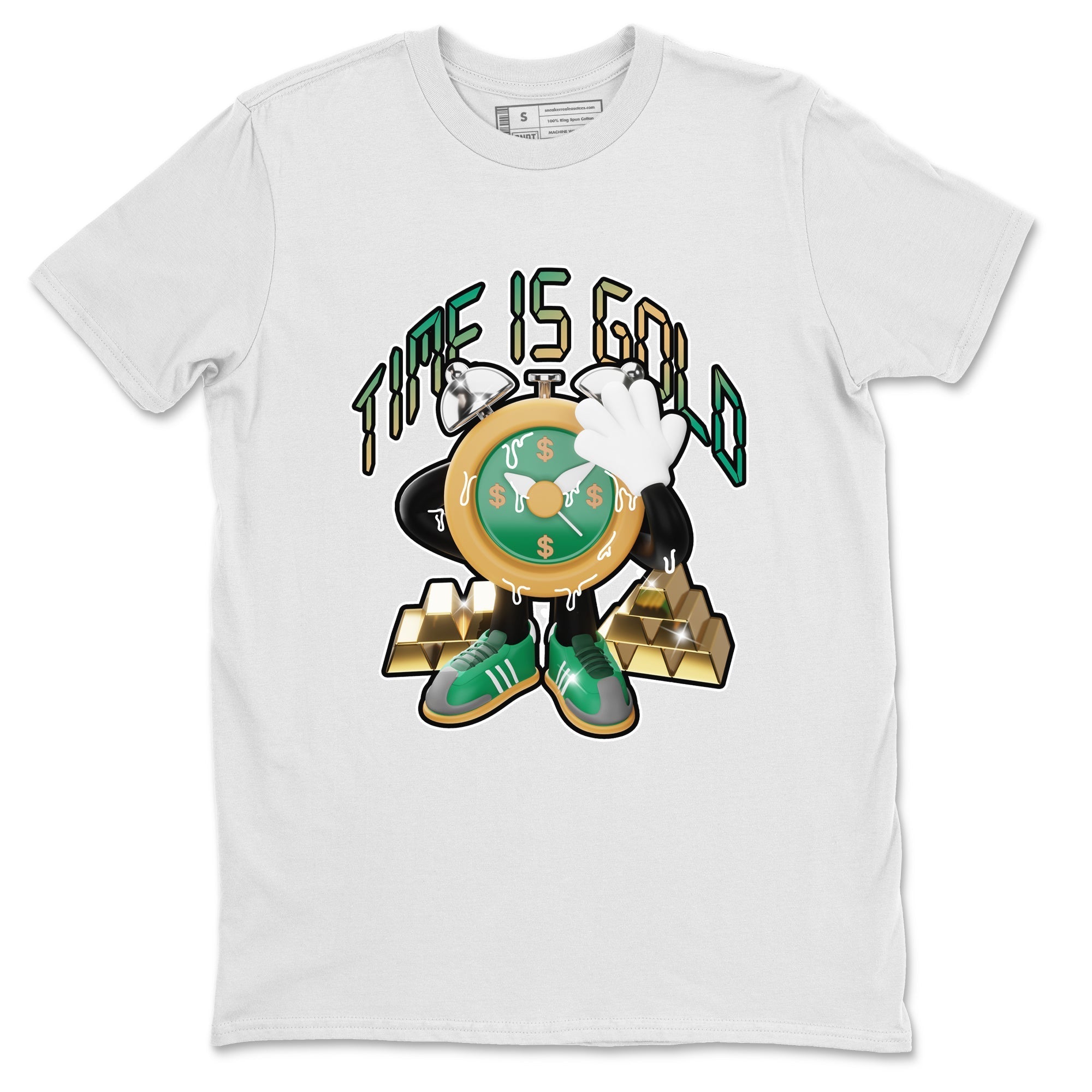 Time Is Gold Sneaker Tee - Samba Collegiate Green Gum