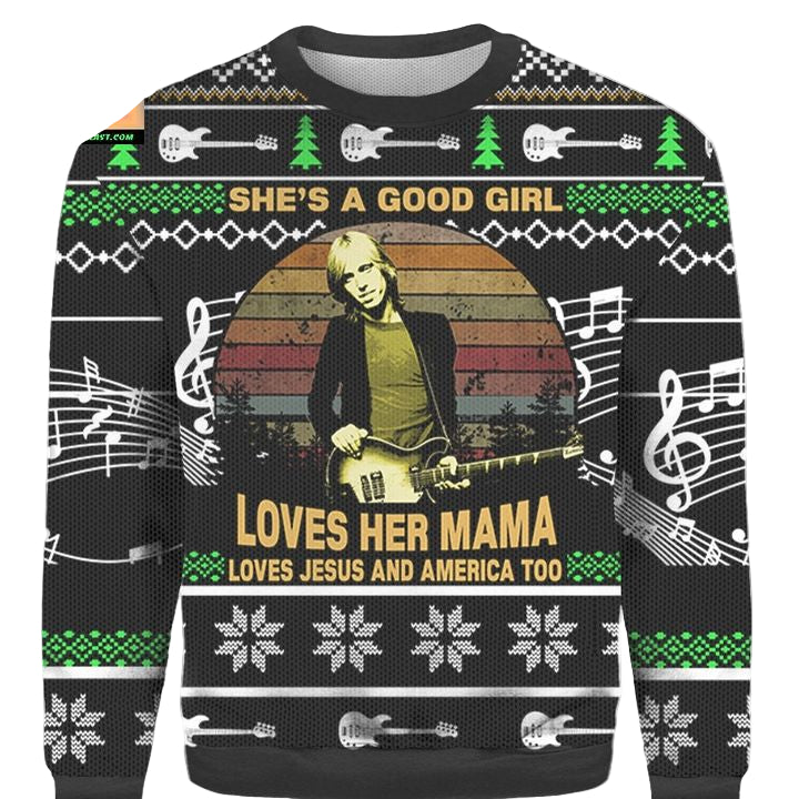 Tom Petty Loves Her Mama Loves Jesus And America Too Vintage Ugly Xmas 3D Sweater ? Usalast