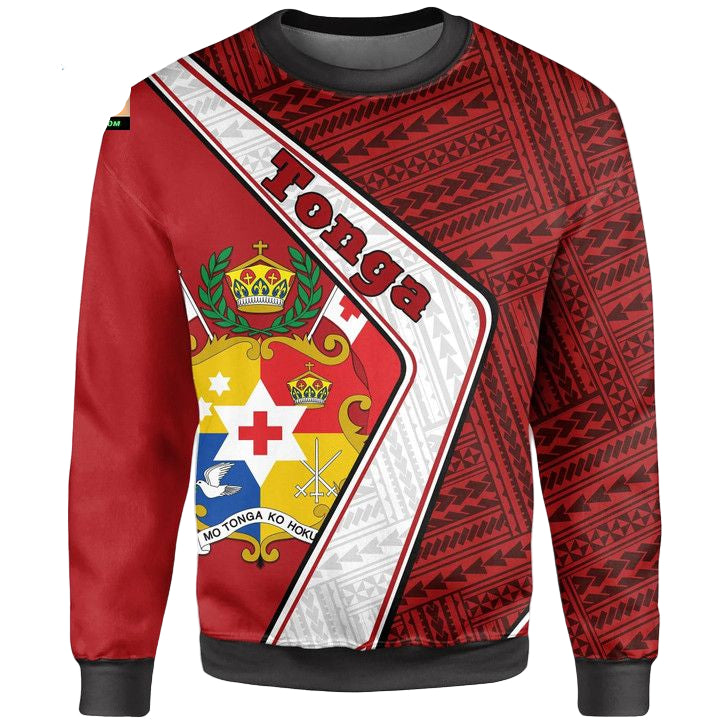 Tonga Sweater ? Polynesian Coat Of Arms A224 ? Usalast