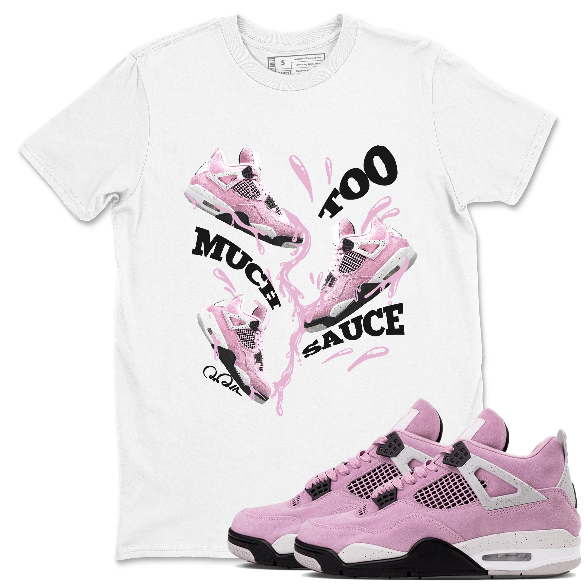 Too Much Sauce Sneaker Tees - Air Jordan 4 Orchid