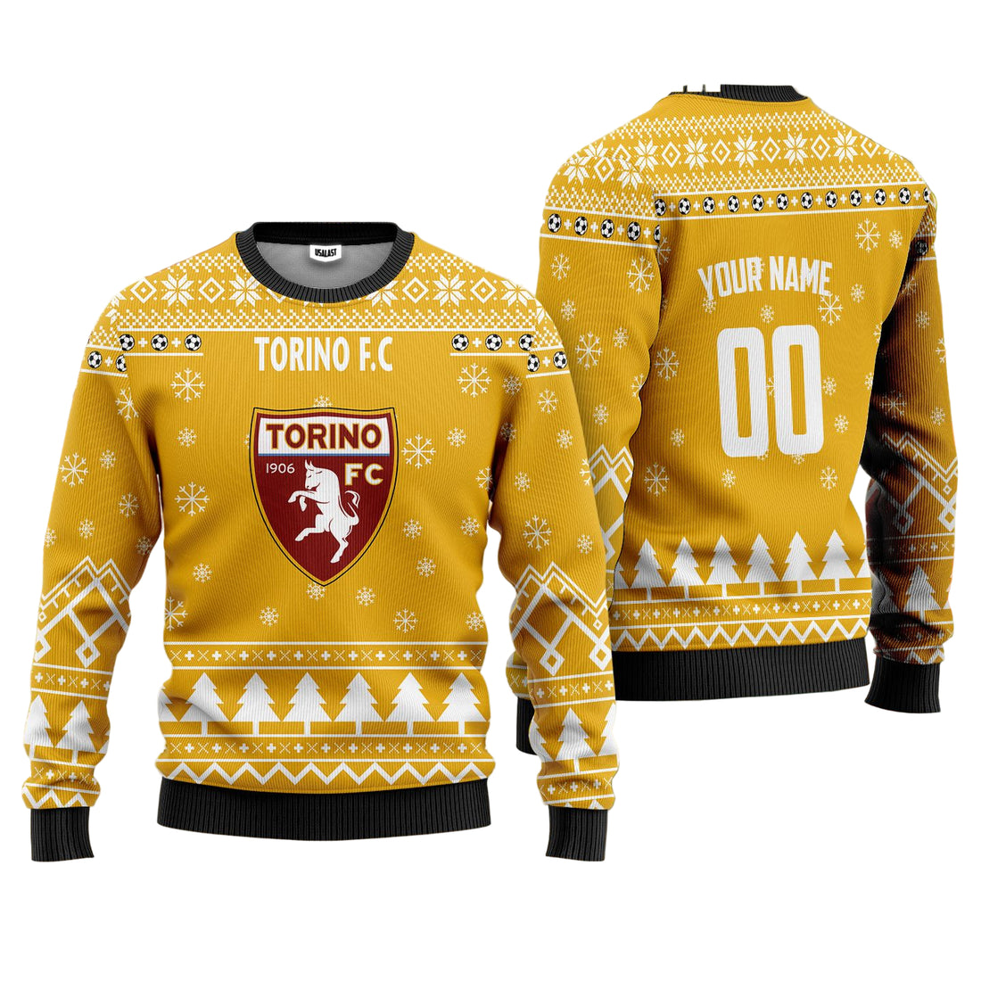 Torino FC Personalized Ugly Christmas Sweater Yellow Version ? Usalast