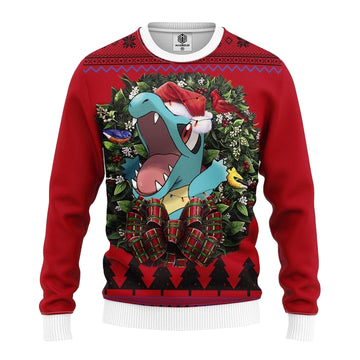 Totodile Pokemon Noel Mc Ugly Christmas Sweater Thanksgiving Gift ? Usalast