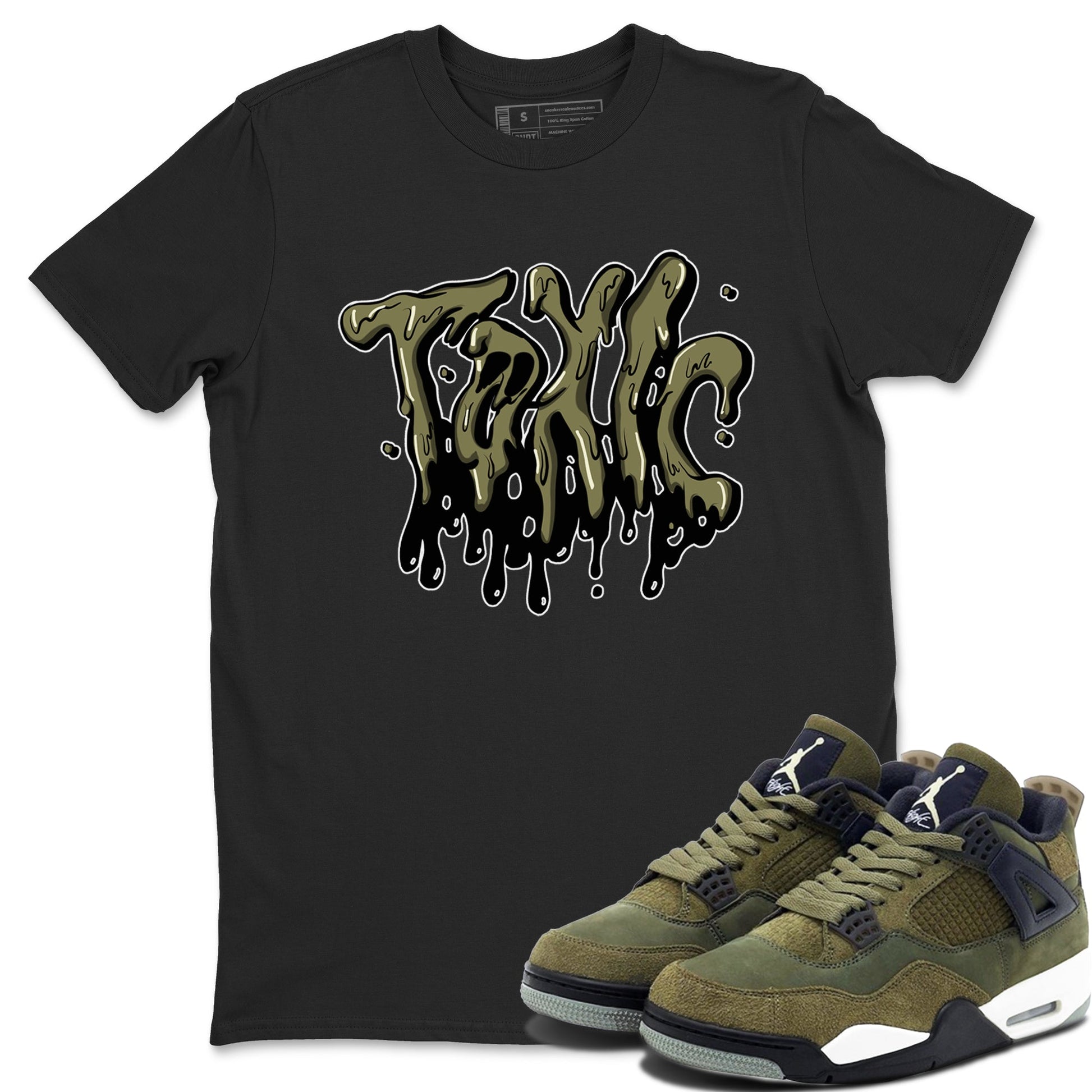 Toxic Sneaker Tee - Air Jordan 4 Medium Olive