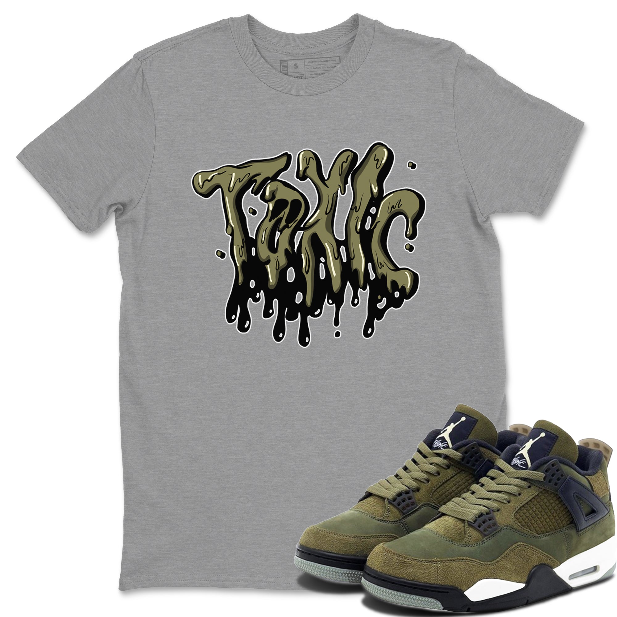Toxic Sneaker Tee - Air Jordan 4 Medium Olive