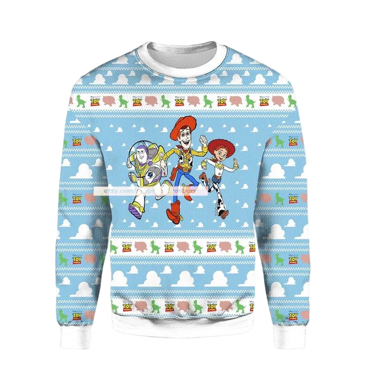 Toy Story Light Blue Ugly Christmas 3D Sweater ? Usalast