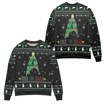 Trek The Halls Star Trek Christmas Tree Ugly Christmas Sweater ? Usalast