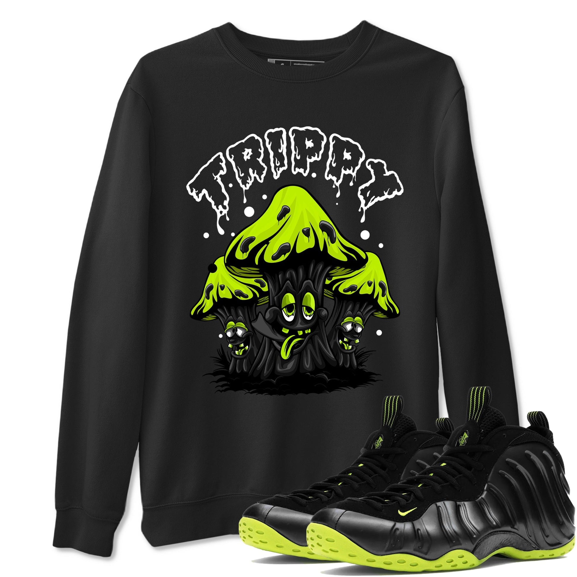 Trippy Sneaker Tees - Air Foamposite One Black Volt