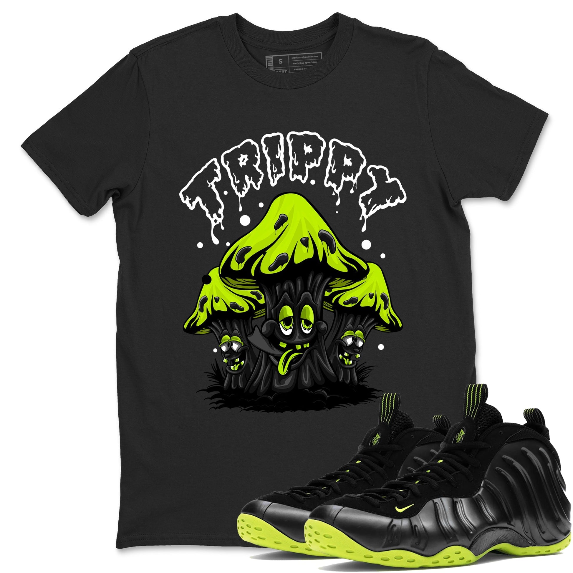 Trippy Sneaker Tees - Air Foamposite One Black Volt