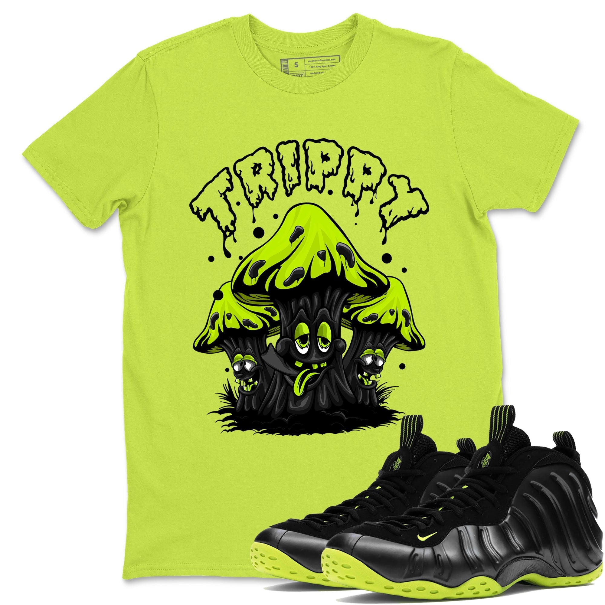 Trippy Sneaker Tees - Air Foamposite One Black Volt