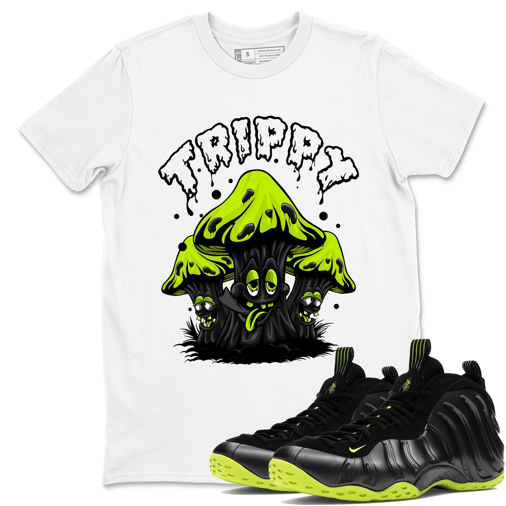 Trippy Sneaker Tees - Air Foamposite One Black Volt