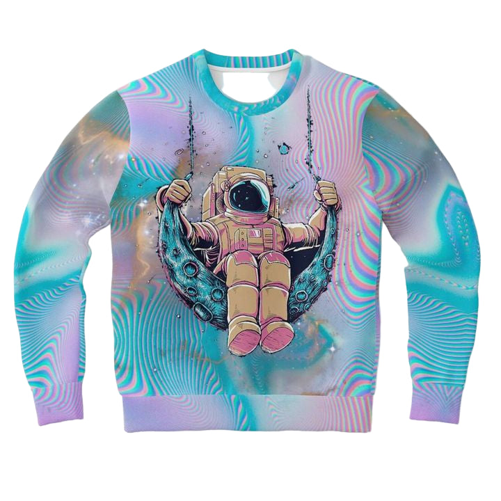Trippynaut Holographic Psychedelic 3d Ugly Christmas Sweater ? Usalast
