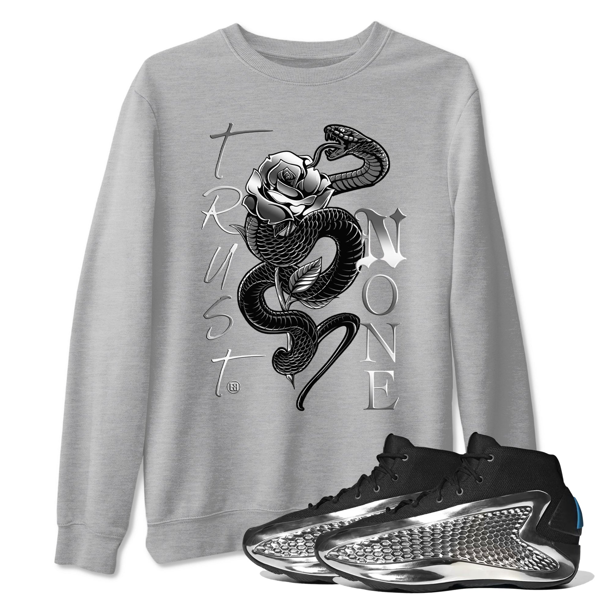 Trust None Sneaker Tees - AE 1 Silver Metallic