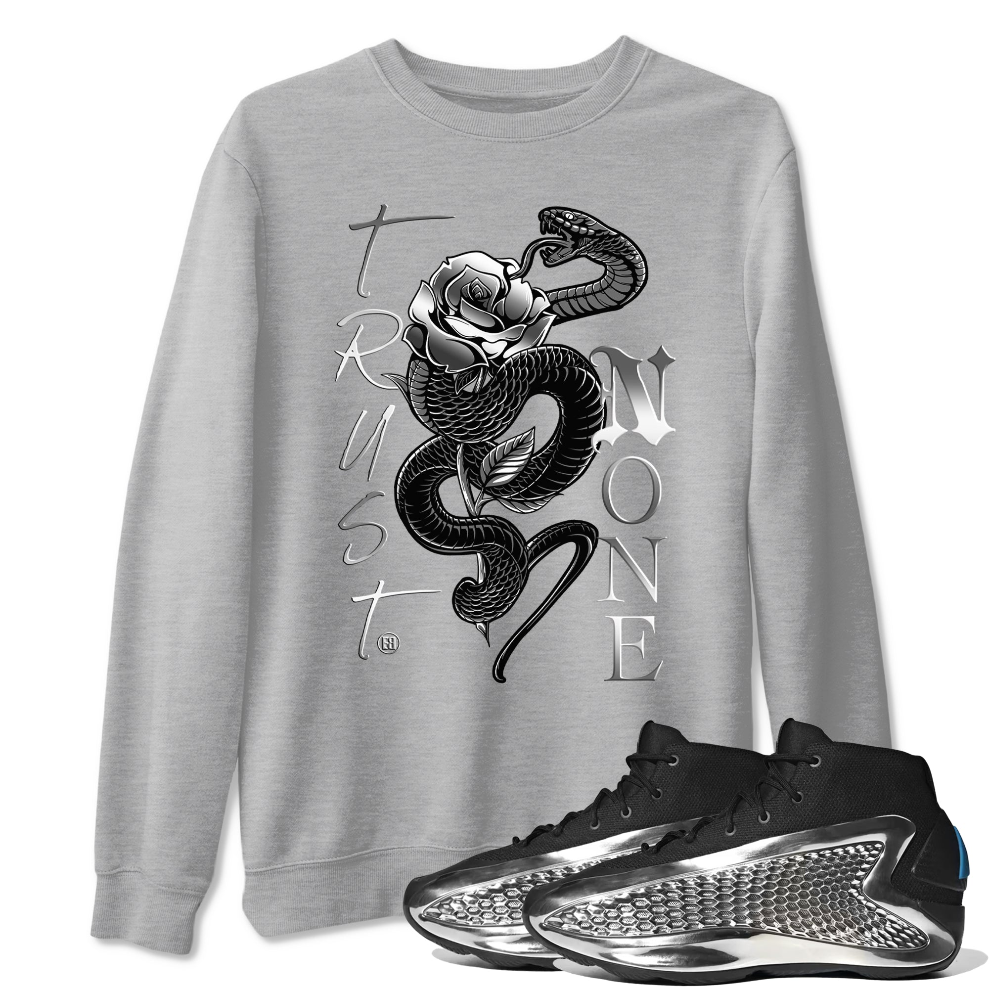 Trust None Sneaker Tees - AE 1 Silver Metallic