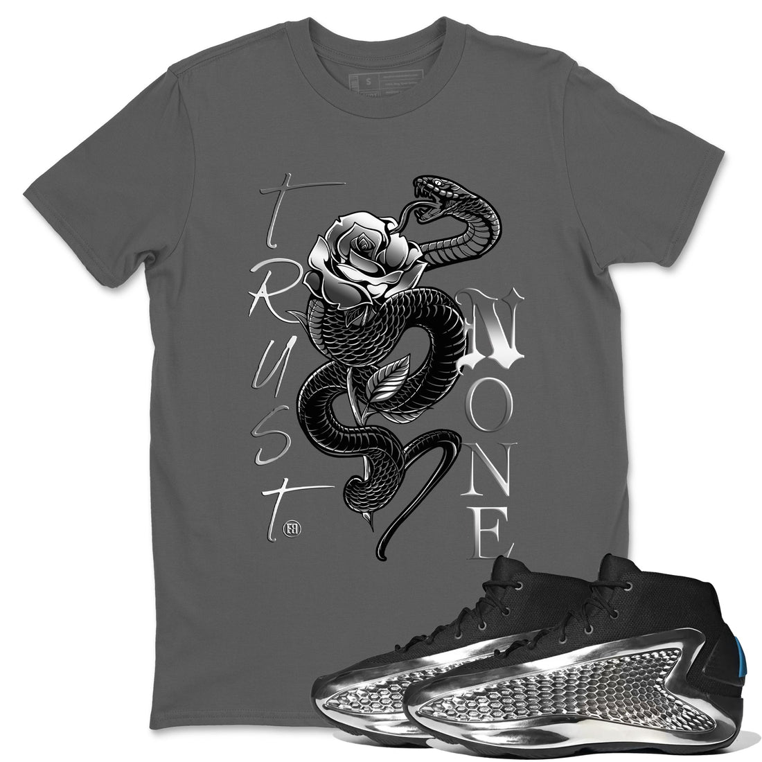 Trust None Sneaker Tees - AE 1 Silver Metallic